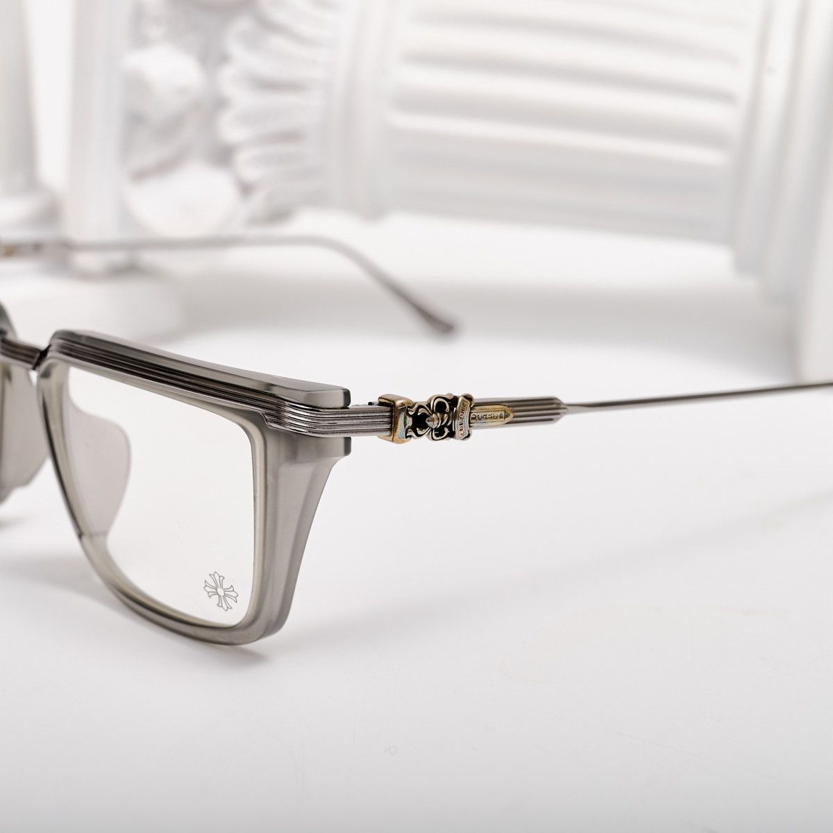 Chrome Hearts CHROME HEARTS TRYDIXAGAIN MATTE GRAY GLASSES Size ONE SIZE - 3 Thumbnail