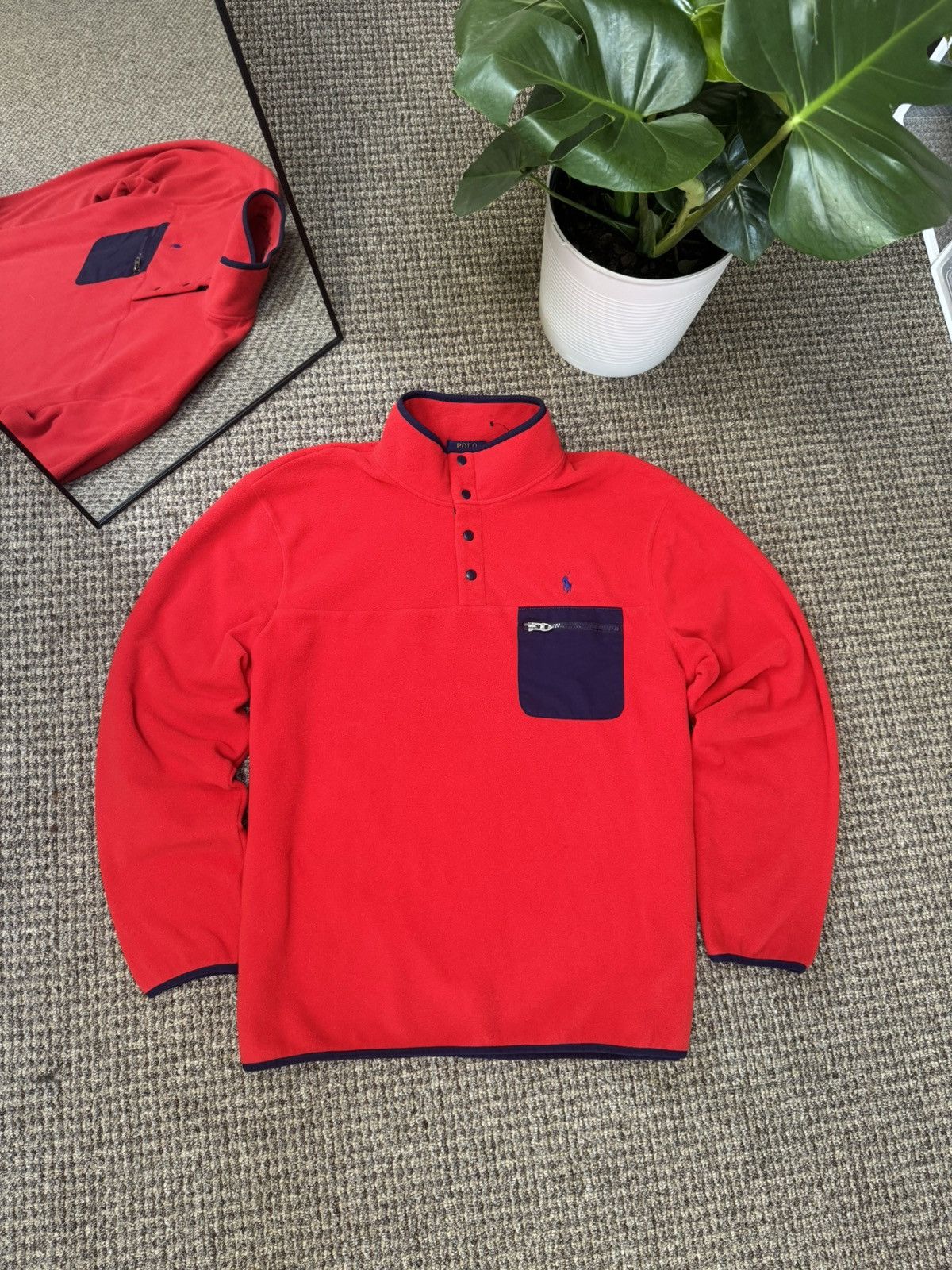 Polo Ralph Lauren Men’s Casual 1/3 Zip Sweater Fleece Polo Ralph Lauren Size US XL / EU 56 / 4 - 2 Thumbnail