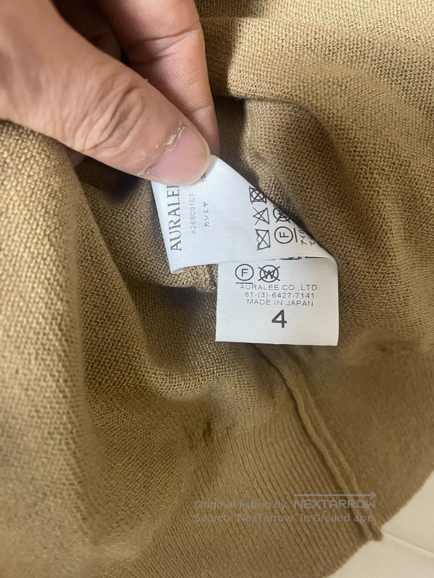 Auralee AURALEE Cashmere Twist Button Cardigan. Size US XL / EU 56 / 4 - 4 Thumbnail