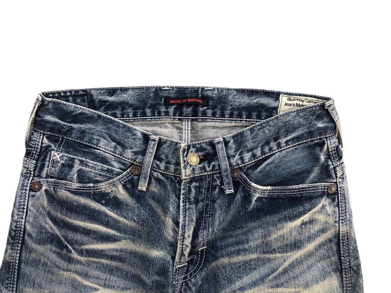 Japanese Brand FLARE BLUE WAY DISTRESSED DENIM MADE IN NIPPON Size US 30 / EU 46 - 6 Thumbnail