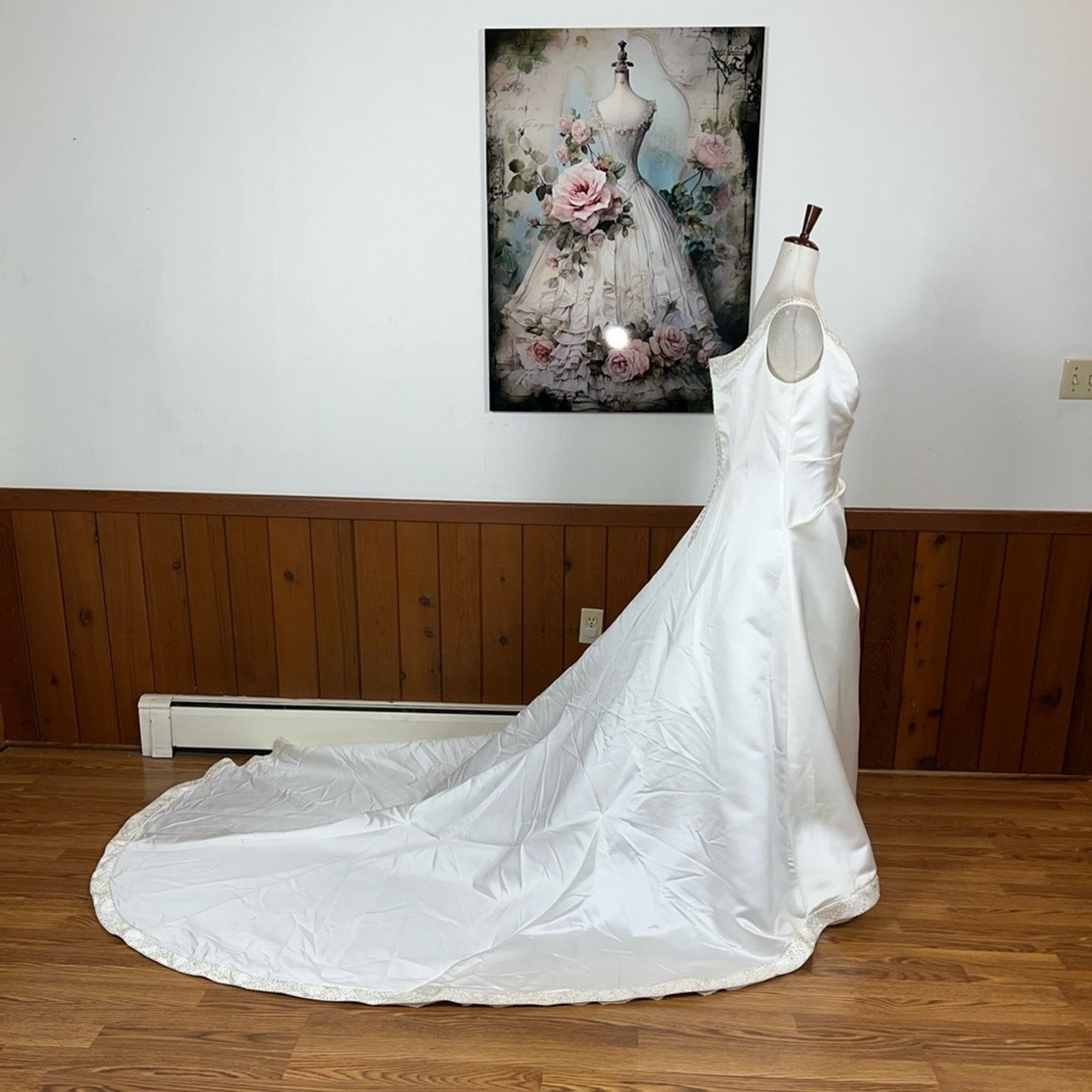 long sleeve winter dress Elegant Vintage Patchwork for Autumn & a line wedding dresses this dress will keep High Quality Strap:Stainless Steel Metal Bracelet