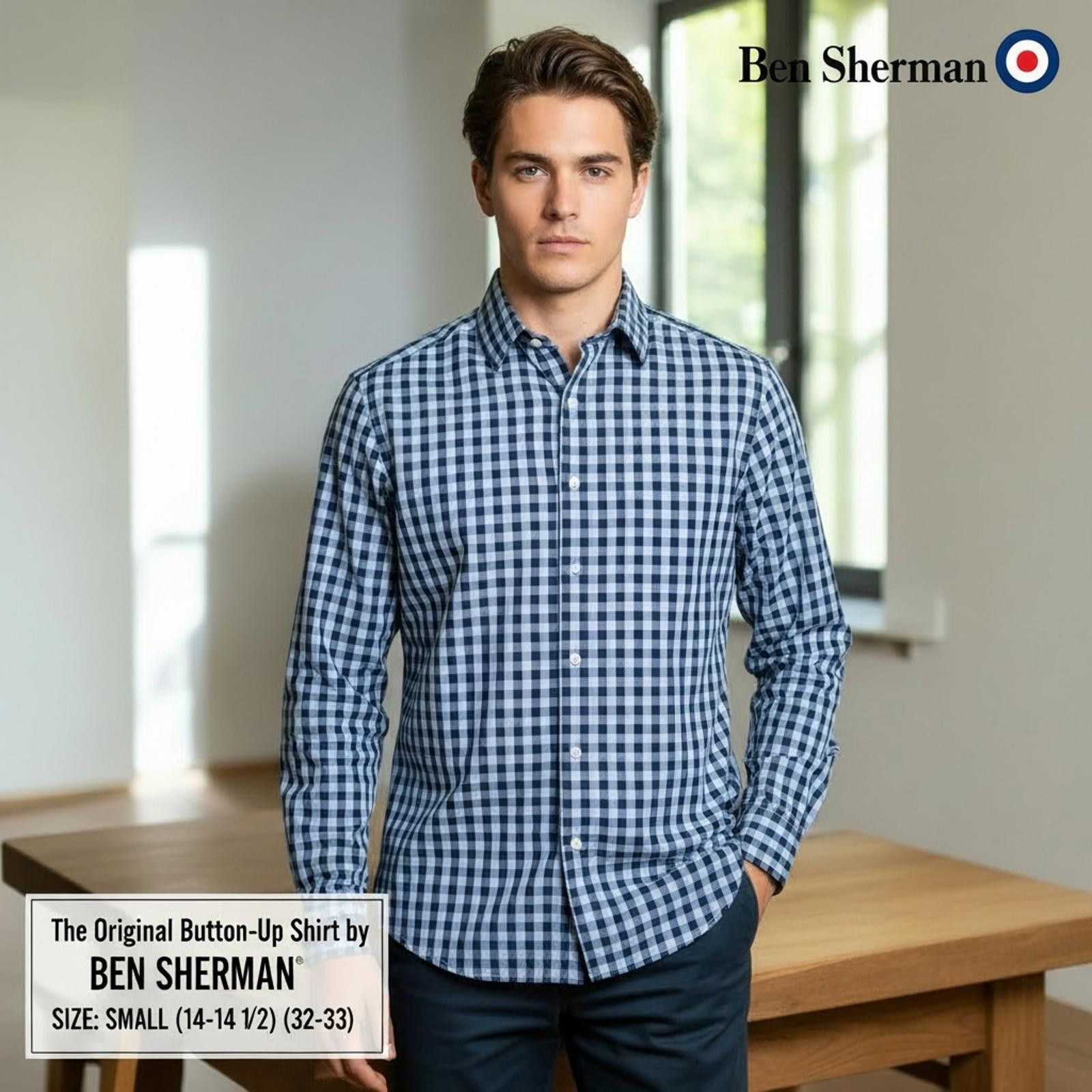 Ben Sherman Ben Sherman Men's Original Button-Up Shirt Small Blue Check Size US S / EU 44-46 / 1 - 1 Thumbnail