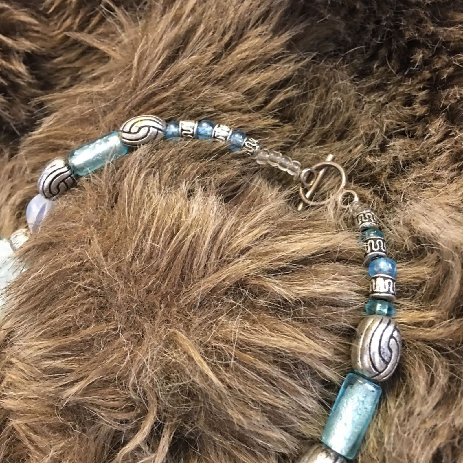 Vintage Vintage artisan glass silver bead necklace Size ONE SIZE - 7 Thumbnail