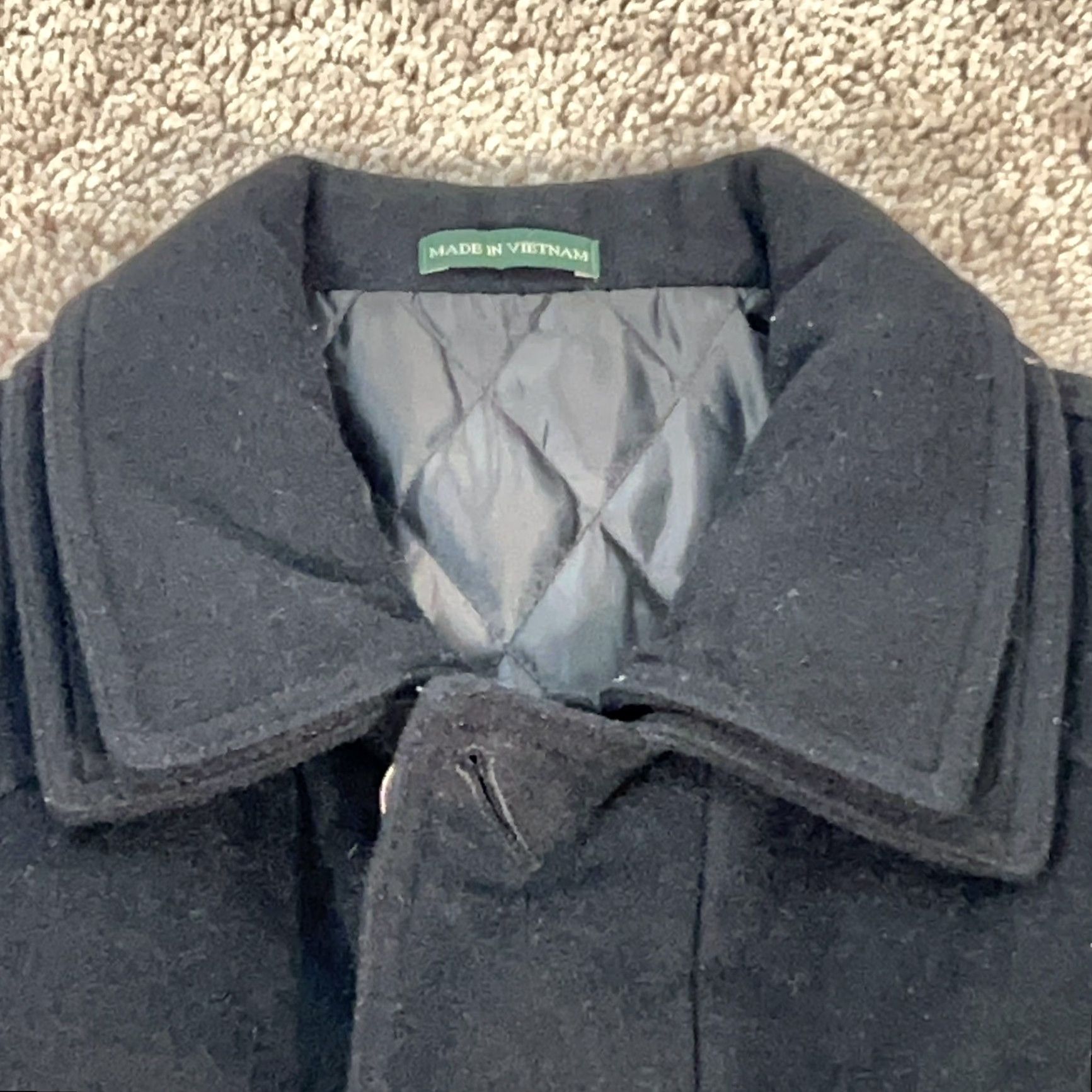 Ralph Lauren VINTAGE Lauren Ralph Lauren Jacket Mens 46R Black Wool Quilted Lined Drawstring Daywear Accessories Womens? Size US S / EU 44-46 / 1 - 2 Thumbnail