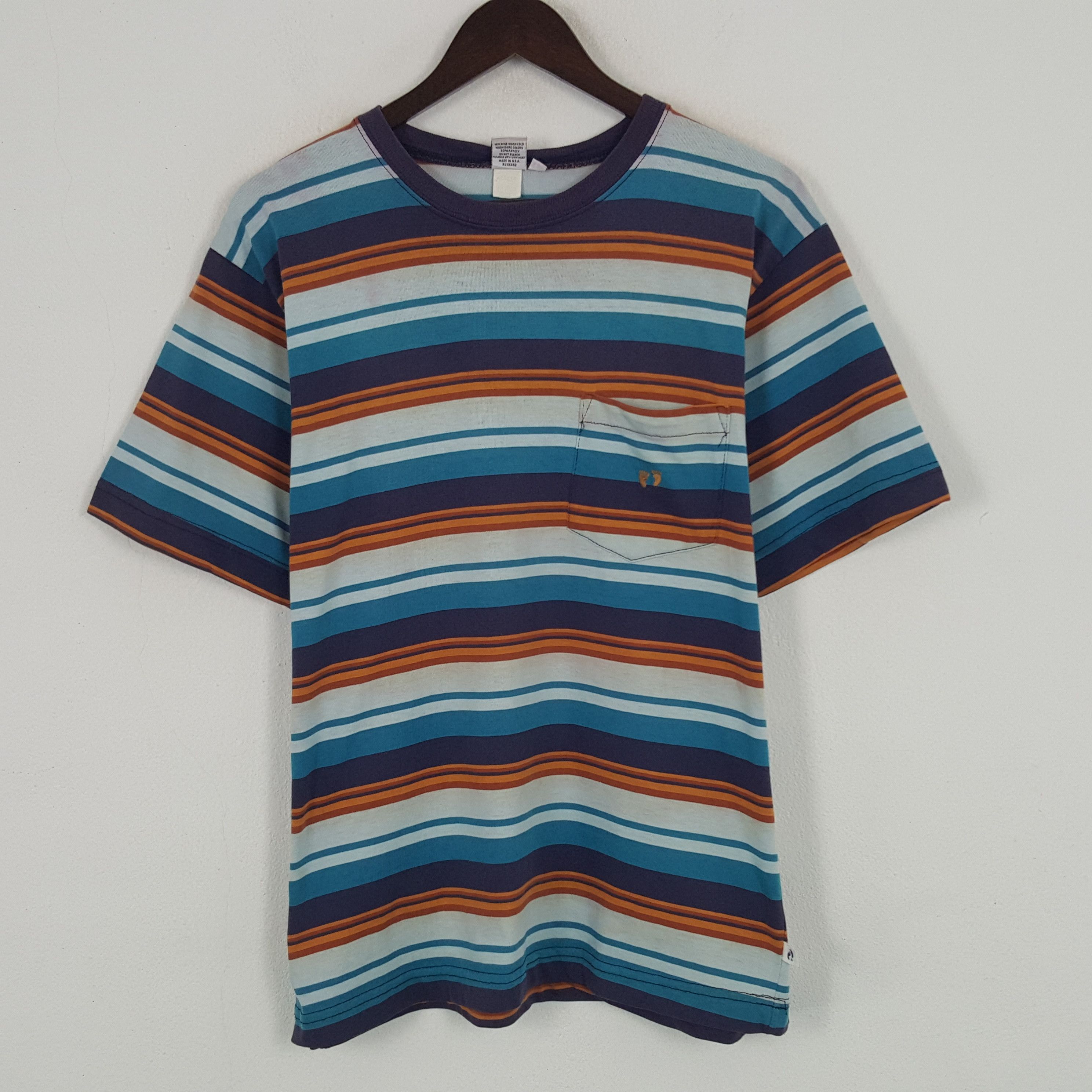 Hang Ten × Vintage Vintage Hang Ten Striped Tshirt Size US L / EU 52-54 / 3 - 1 Thumbnail