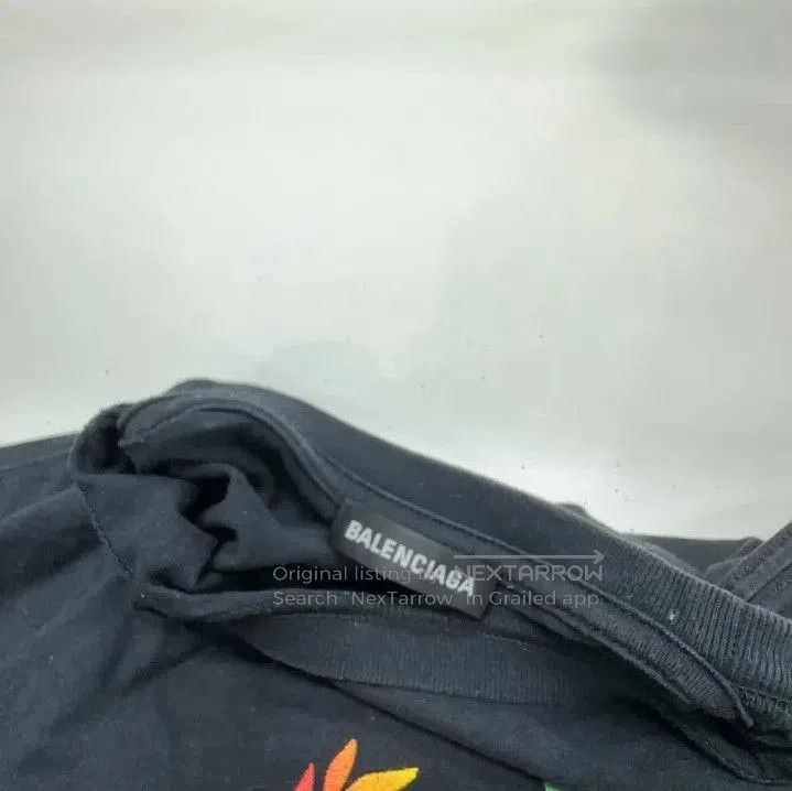 Balenciaga Balenciaga BB Rainbow Logo Black T. Size US XS / EU 42 / 0 - 6 Thumbnail