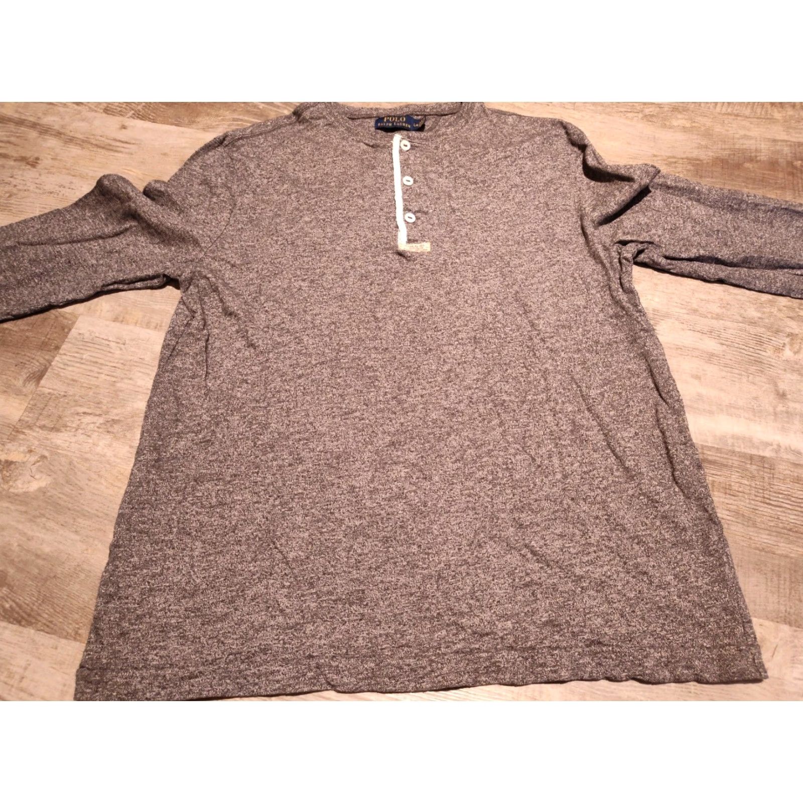 Ralph Lauren Polo Ralph Lauren Guide Shirt Men L Long Sleeve Crew Neck Heathered Gray Classic Size US L / EU 52-54 / 3 - 5 Thumbnail