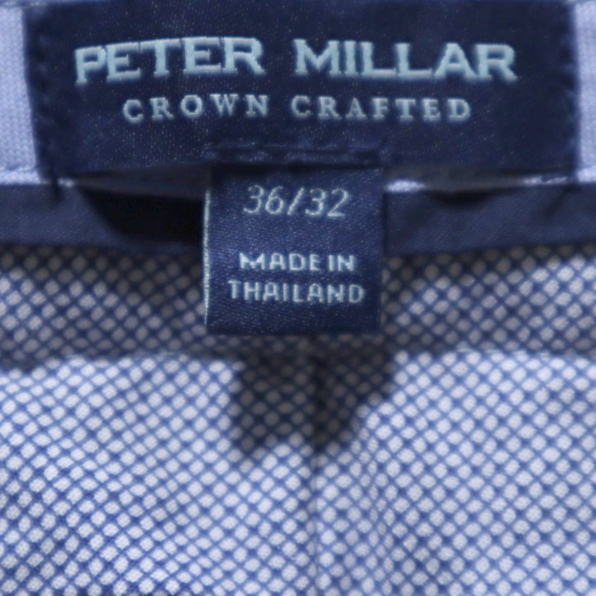 Peter Millar Peter Millar High Stretch Surge Bandana Golf Pants Navy Print Men 36 Chino Regular Inseam 32” All Over Print Navy Polyester Golf pants Size US 36 / EU 52 - 5 Thumbnail