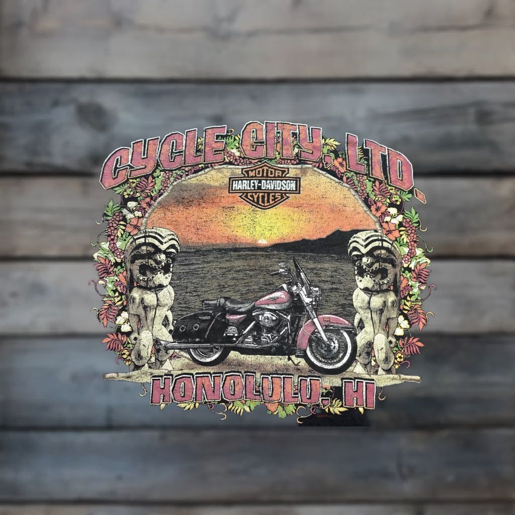 Harley Davidson VINTAGE Harley-Davidson Shirt Mens M Black Hawaiian Cycle City Honolulu HI Size US M / EU 48-50 / 2 - 1 Thumbnail