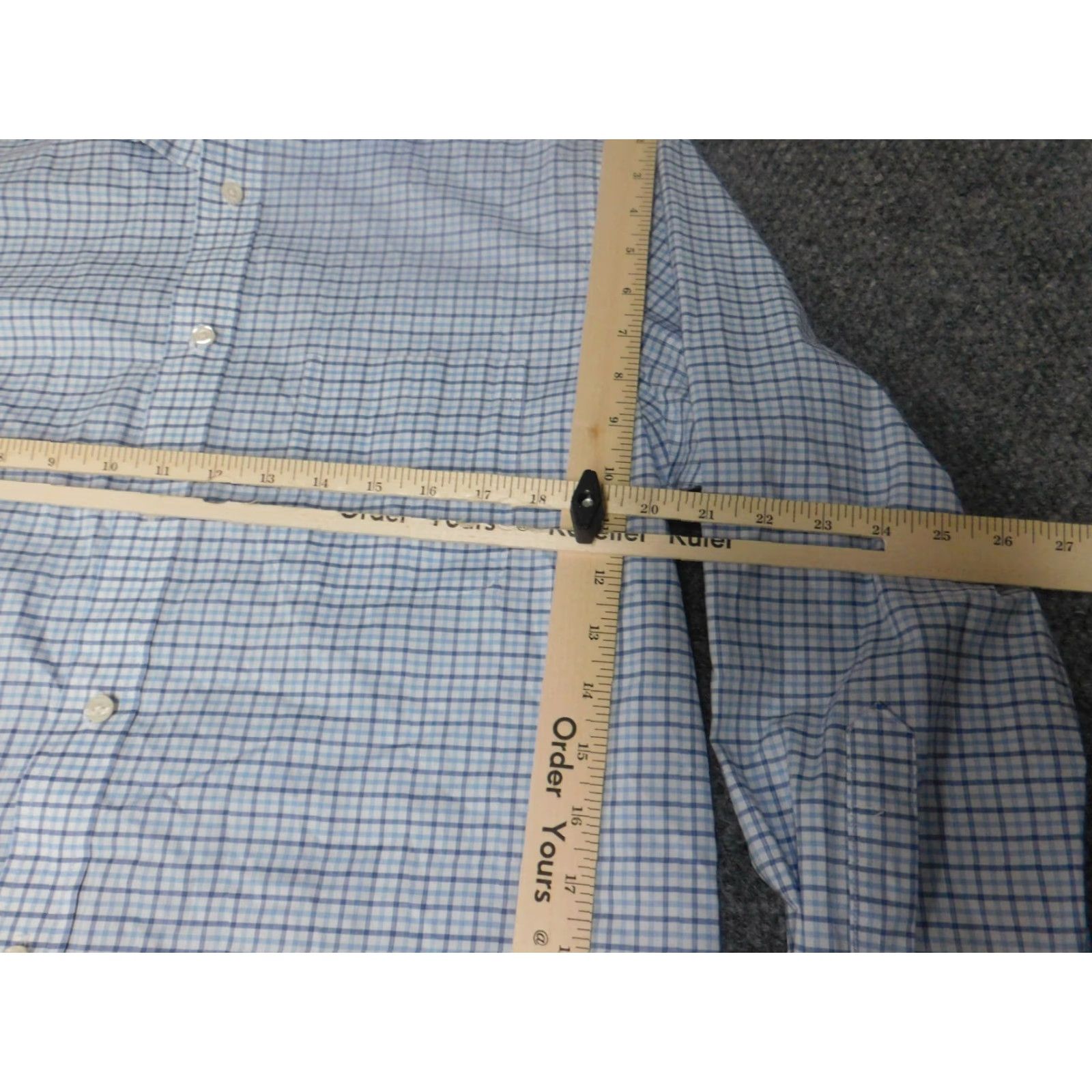 Croft & Barrow Croft & Barrow Shirt 16 Blue Plaid Button-Down Mens Regular Long Sleeve Cotton Button-Up Collared Vintage: No Size US L / EU 52-54 / 3 - 4 Thumbnail