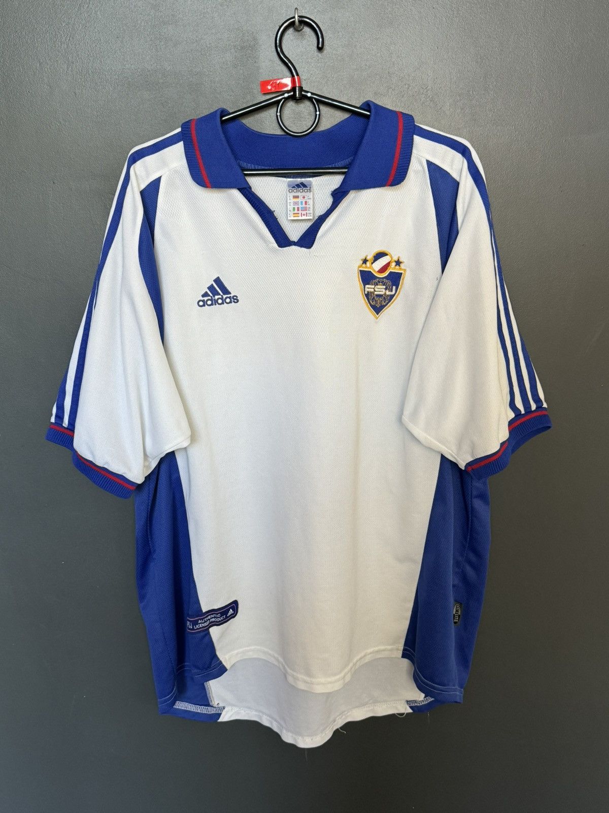Adidas Yugoslavia National Team 00/01 Away Football Jersey T-Shirt Size US XL / EU 56 / 4 - 1 Thumbnail