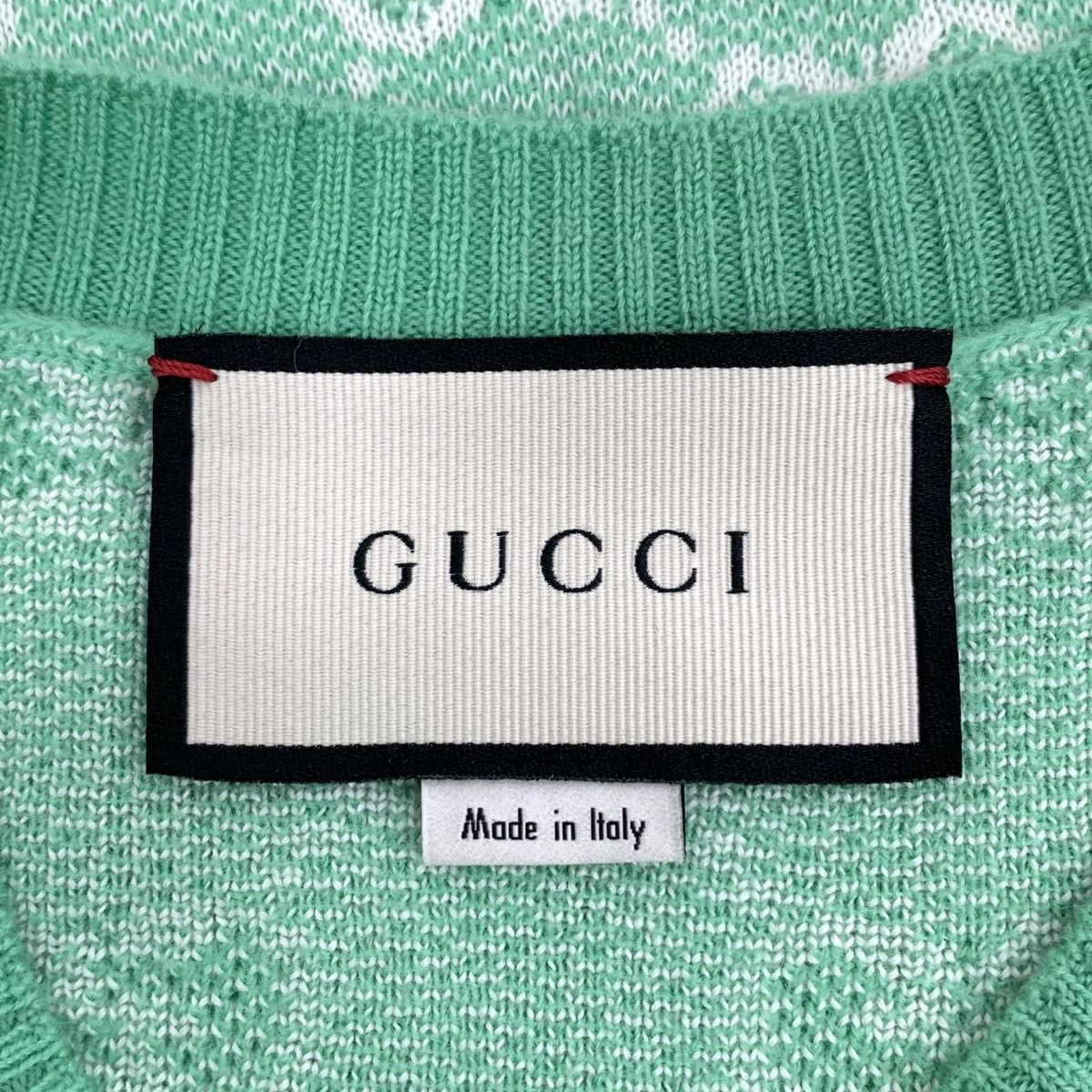 Gucci Gucci Green Logo Jacquard All Over Print Wool Knit Sweater Size XS / US 0-2 / IT 36-38 - 5 Thumbnail