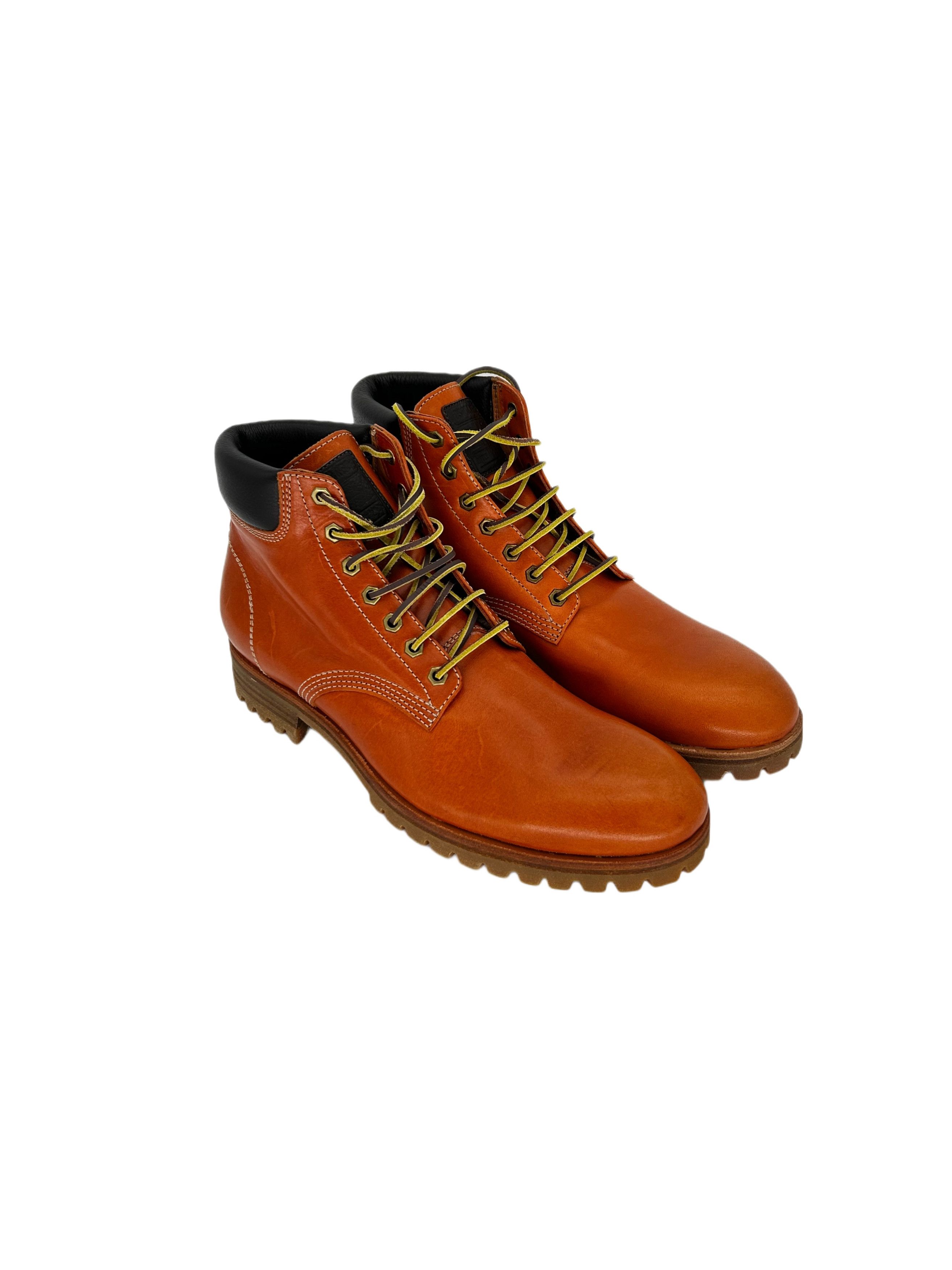 Dsquared2 Dsquared2 Orange Leather Ankle Boots Size US 12 / EU 45 - 1 Thumbnail