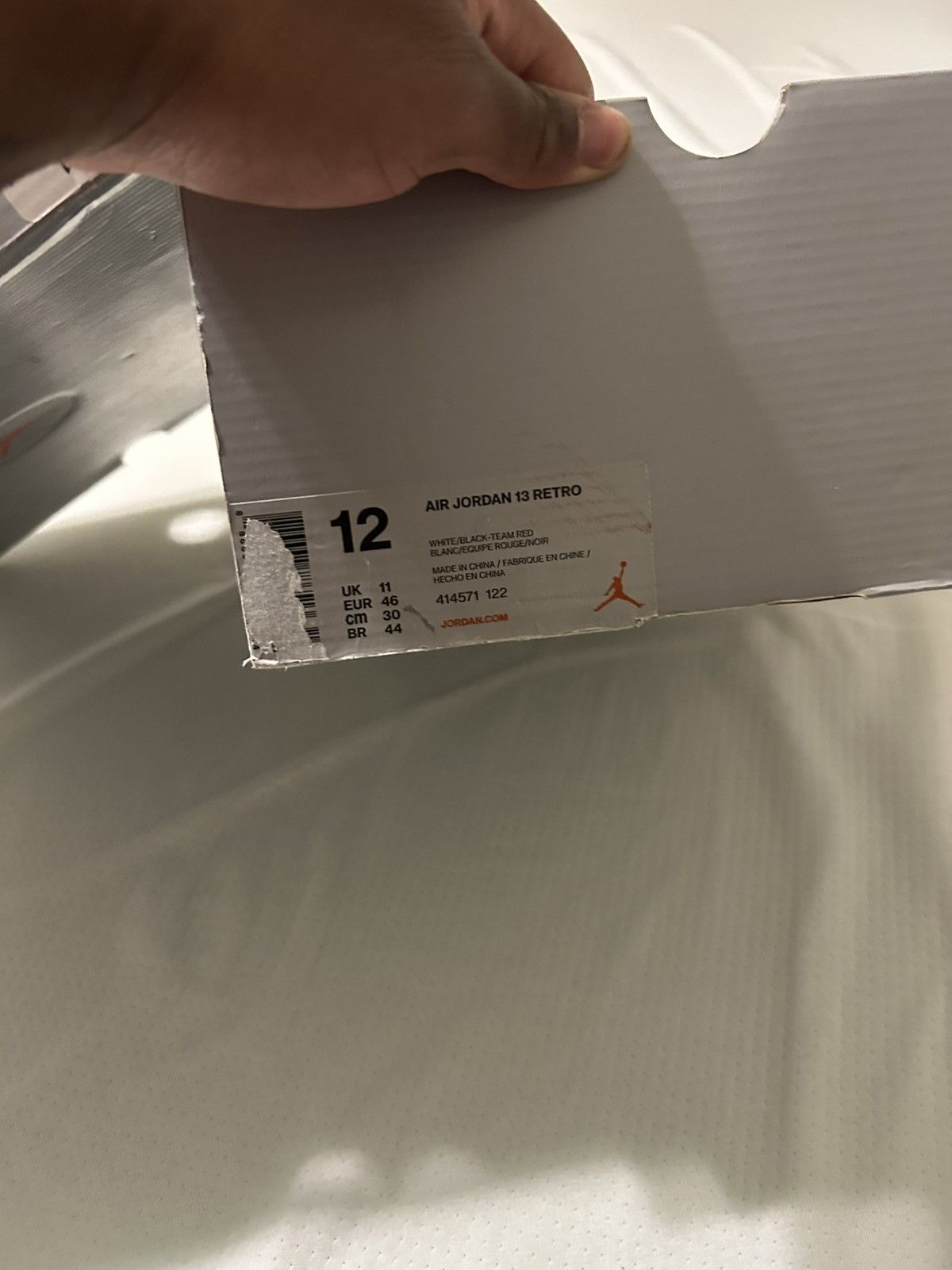 Jordan Brand Air Jordan 13 Retro White/Black-Team Red Size US 12 / EU 45 - 7 Thumbnail