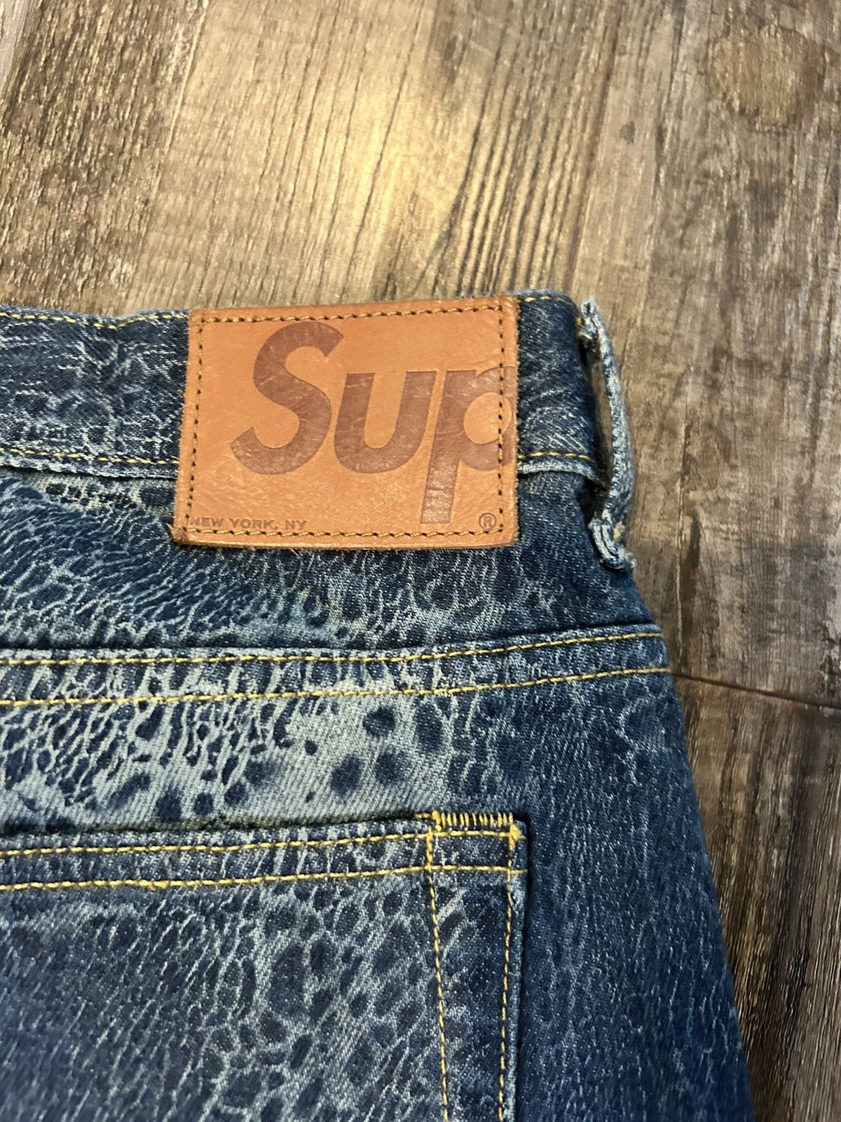 Supreme SUPREME Crackle jeans Blue Size US 32 / EU 48 - 4 Thumbnail
