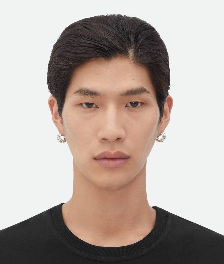Bottega Veneta o1w1db10525 Size: OS / Hoop Earring in Silver Size ONE SIZE - 4 Thumbnail