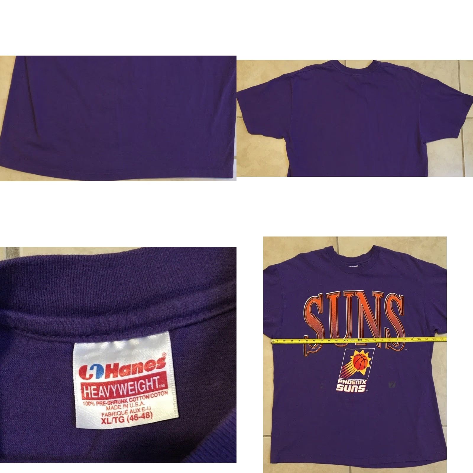 Vintage VINTAGE 90s Phoenix Suns Faded Spellout Shirt XL Purple Nike? Size US XL / EU 56 / 4 - 8 Thumbnail