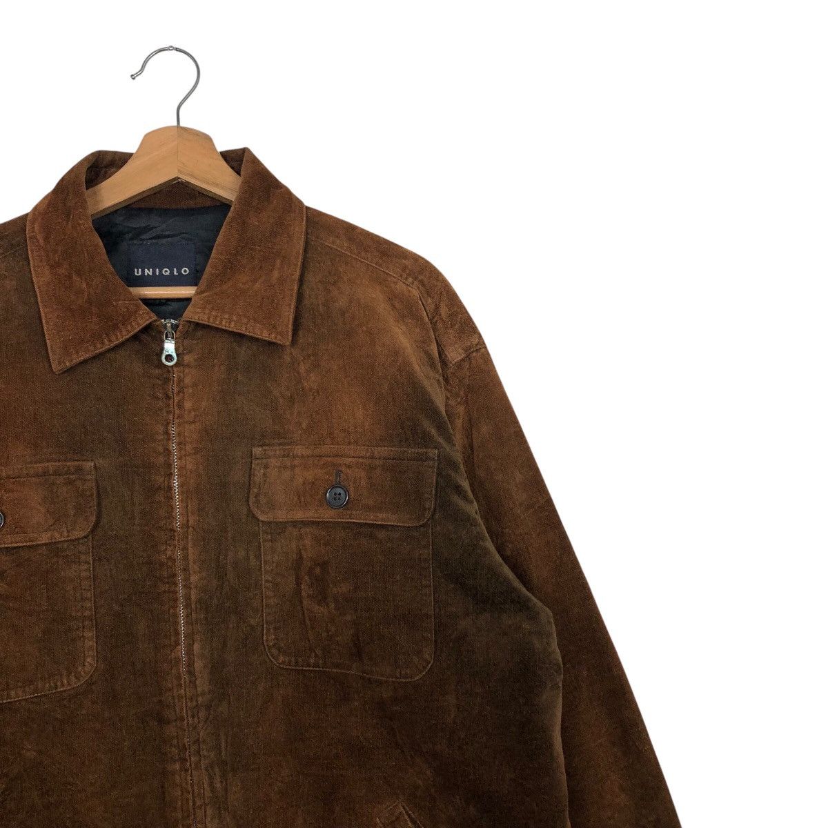 Japanese Brand 📌Rich Brown Vintage Zipper Chore Jacket Uniqlo Issey Miyake Size US M / EU 48-50 / 2 - 7 Thumbnail