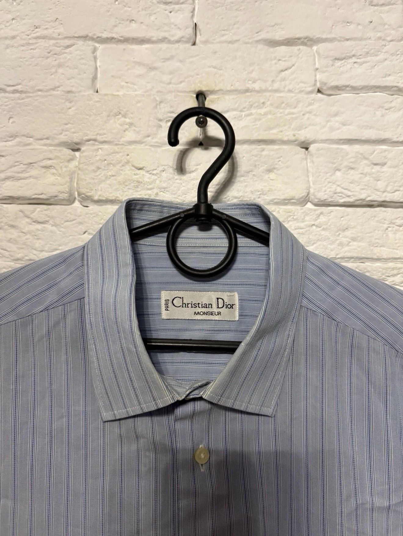 Christian Dior Monsieur Vintage Christian Dior Monsieur Paris Striped Shirt Size US XL / EU 56 / 4 - 4 Thumbnail