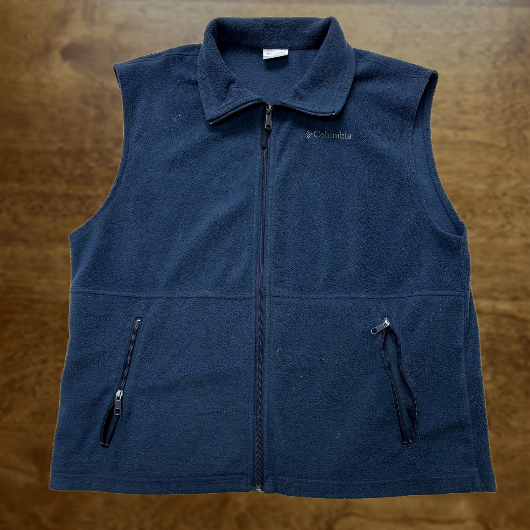 Vintage Columbia Vest Mens Large Blue Fleece Full Zip Pockets Stand Collar Outdoor Jacket/Coat Short Collar Stand-Up Mens L Blue Size US L / EU 52-54 / 3 - 1 Thumbnail