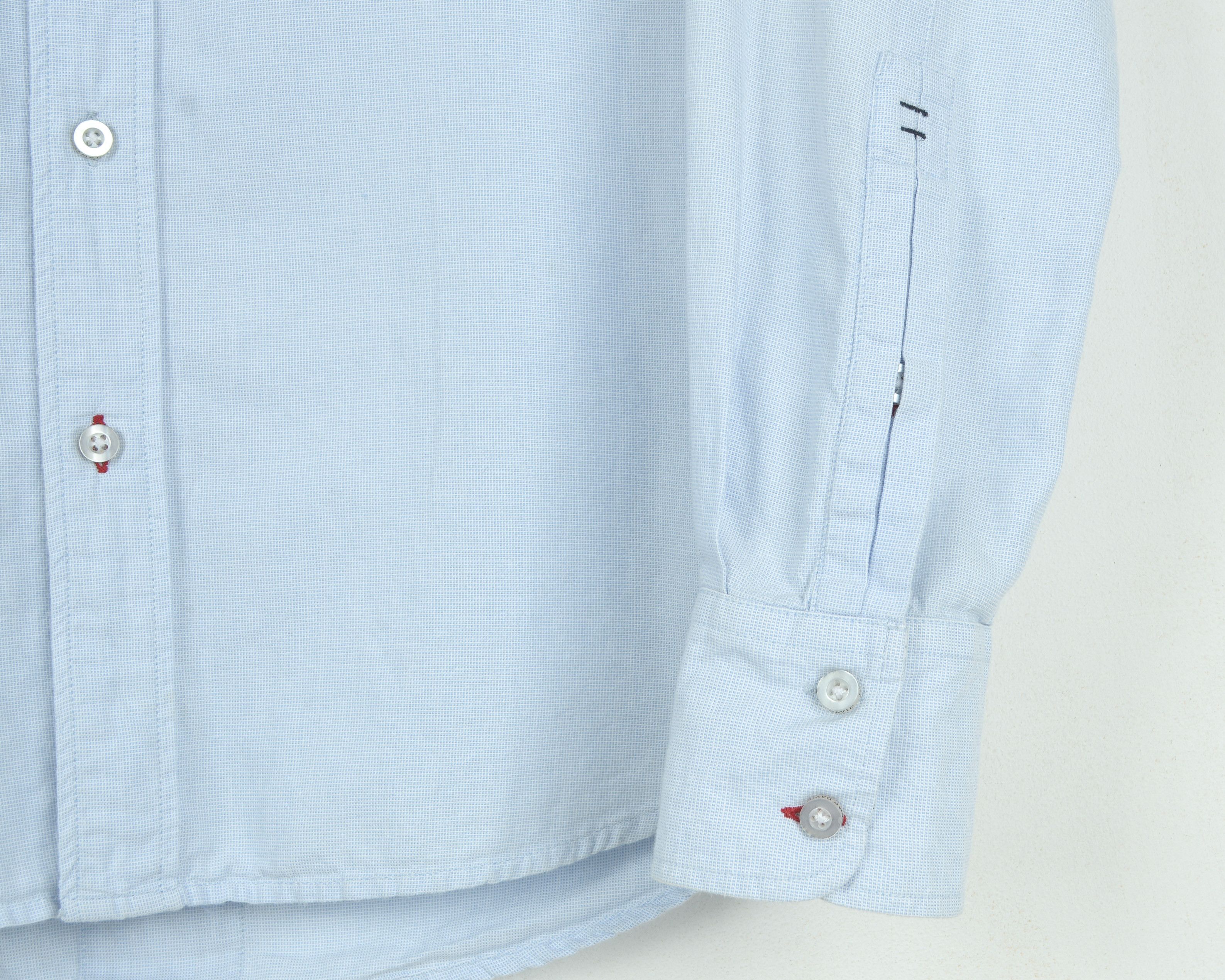 Camp David Shirt Muscle Fit M Long Sleeve Cotton Casual Button Up Blue Size US M / EU 48-50 / 2 - 5 Thumbnail