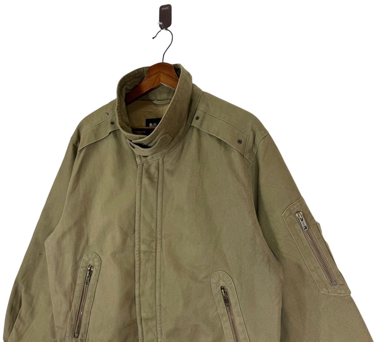 Japanese Brand × Perks And Mini VINTAGE [IXI:Z] INDIVIDUALS BASIC CANVAS DENIM BOMBER JACKET Size US M / EU 48-50 / 2 - 3 Thumbnail