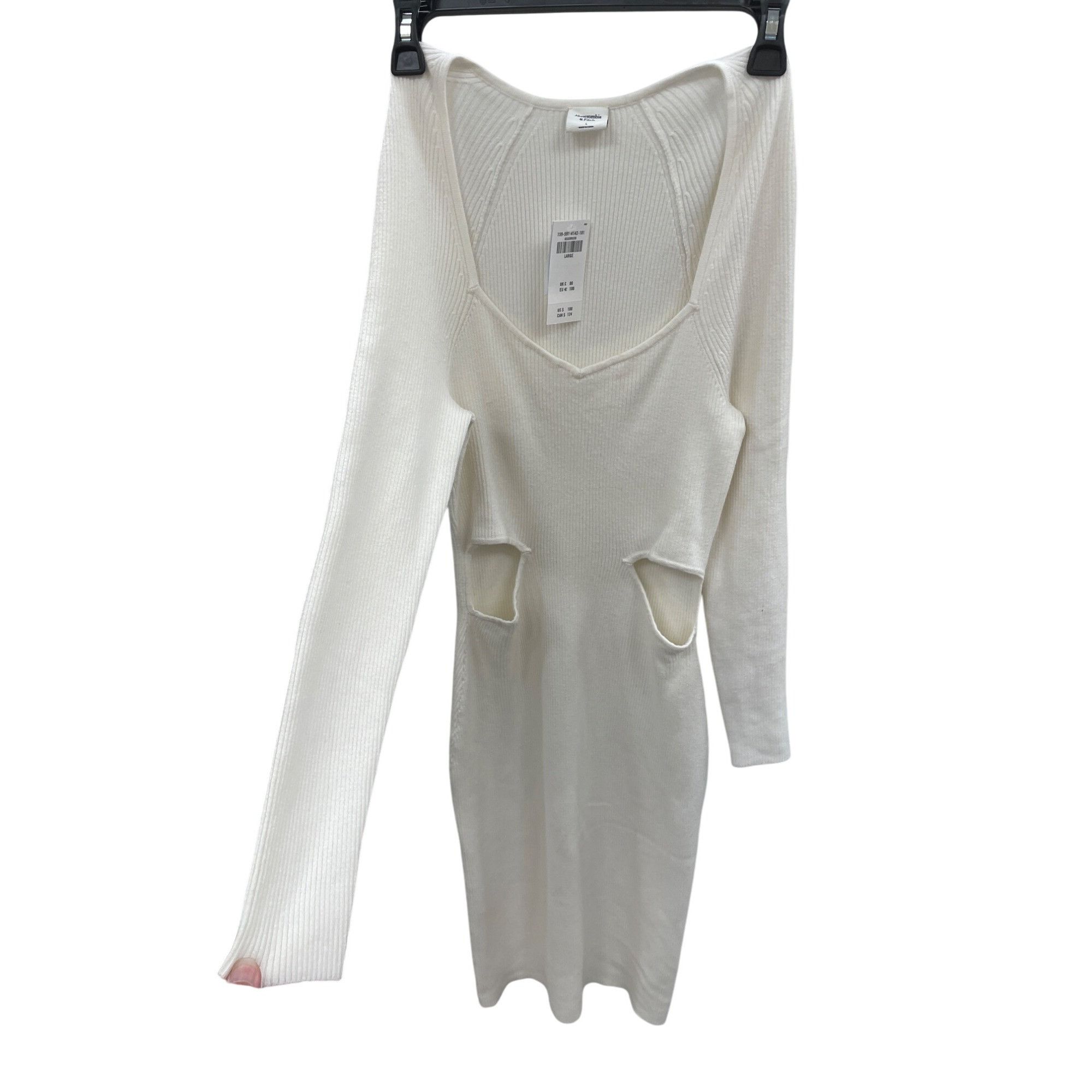 Abercrombie & Fitch Abercrombie & Fitch Long-Sleeve Ribbed Knit sweater maxi dre Size L / US 10 / IT 46 - 12 Thumbnail