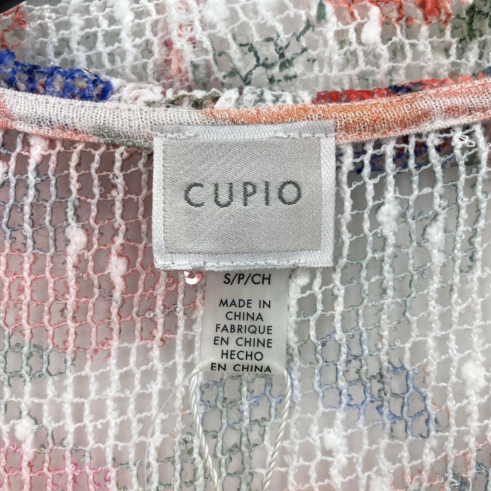 Vintage Cupio Cardigan Womens Small Floral Open Front Sheer Knit Lightweight Boho Hippie Size S / US 4 / IT 40 - 4 Thumbnail