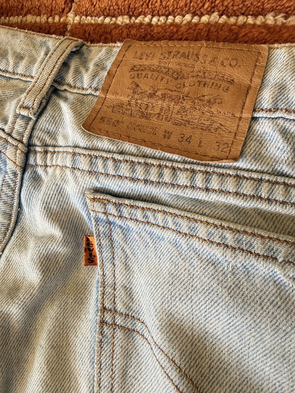 Levi's Vintage Clothing Levis 550 Vintage Straight Regular Light Blue Denim Jeans Size US 34 / EU 50 - 3 Thumbnail
