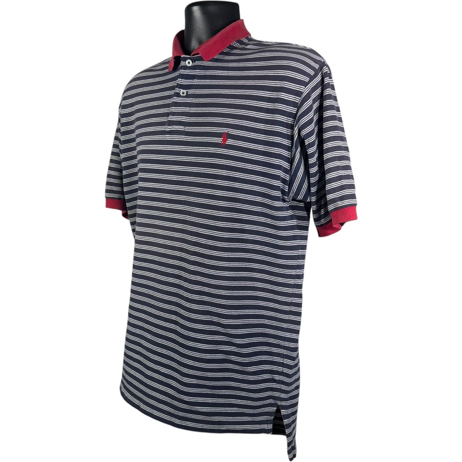 Polo Ralph Lauren Polo Ralph Lauren Small Horse Striped Short Sleeve Polo Size US L / EU 52-54 / 3 - 3 Thumbnail