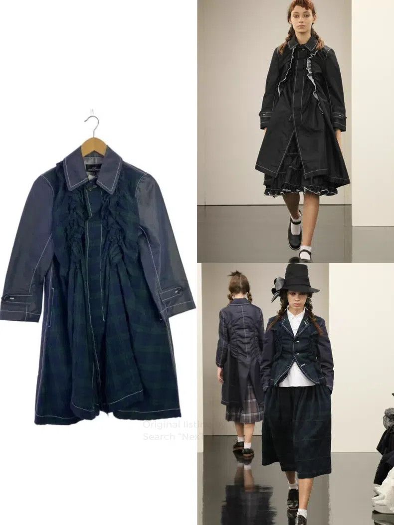 Comme des Garcons Comme Des Garcons Blue and Green Checkered Pleated Windbre Size M / US 6-8 / IT 42-44 - 1 Thumbnail