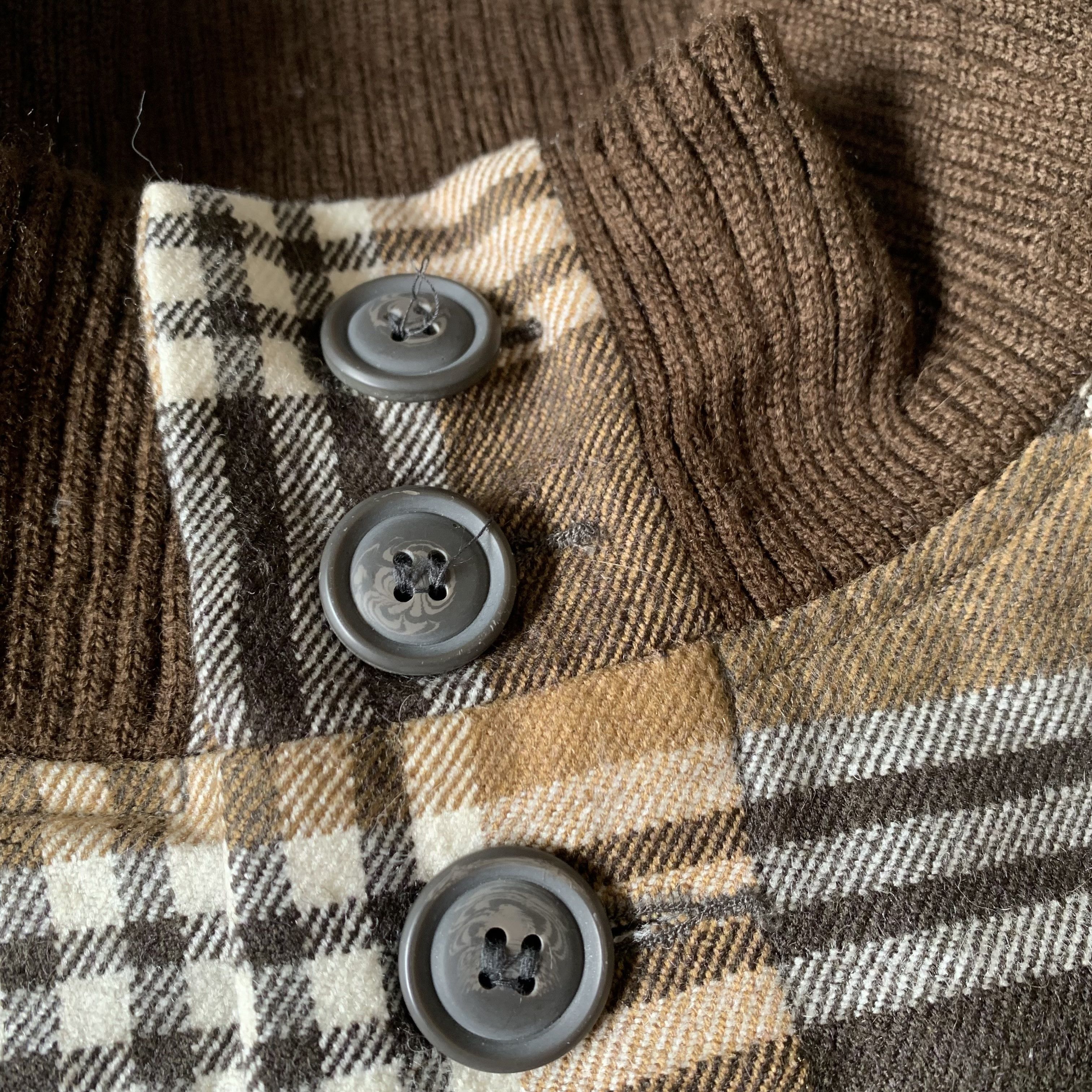 Woolrich Woolen Mills 2000s Woolrich Ifsixwasnine Plaid Knit Wool Jacket Size US L / EU 52-54 / 3 - 4 Thumbnail
