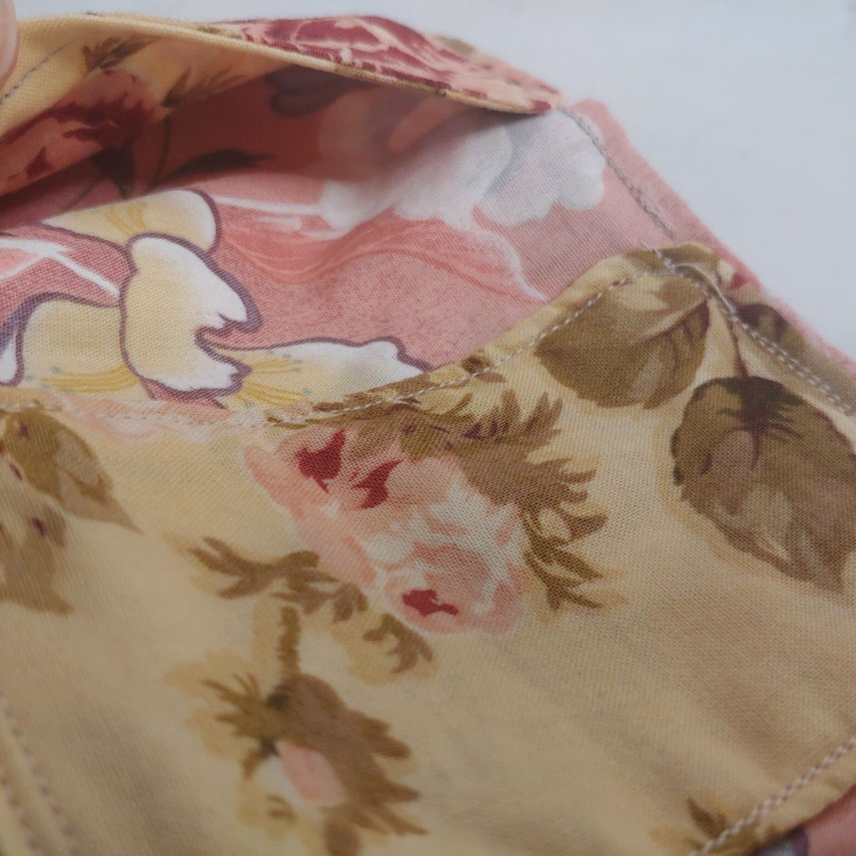Pinko Handmade Wallet Pink Blue Floral Trifold Card Holder OOAK Boho Hippie Flowers Size ONE SIZE - 3 Thumbnail