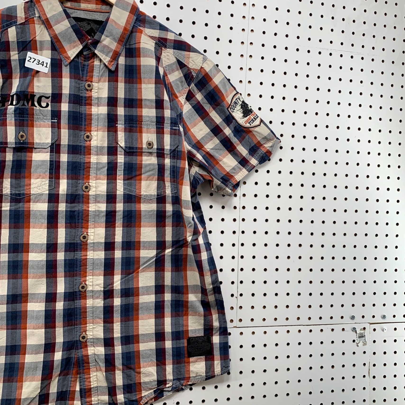Harley Davidson Harley-Davidson Motorcycle Button-Up Shirt Blue Plaid HDMC Men Large 21.5x29 Size US L / EU 52-54 / 3 - 4 Thumbnail