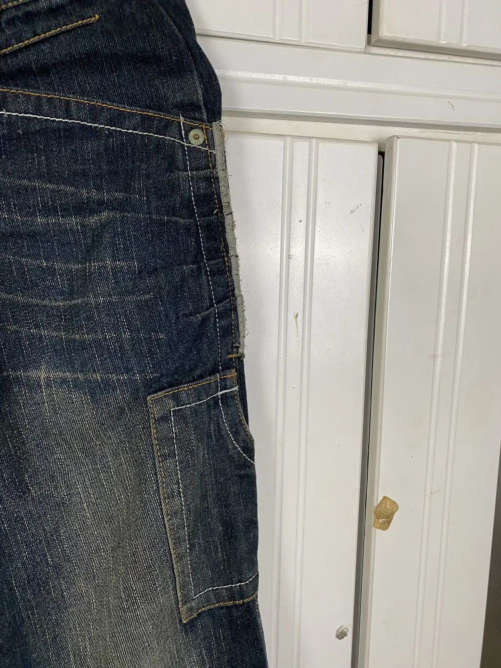 Japanese Brand × Vintage Vintage Double Waist Denim Blue Moon Blue Size US 30 / EU 46 - 5 Thumbnail