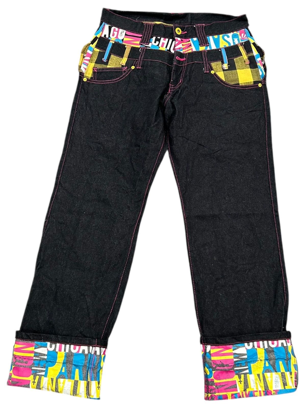 If Six Was Nine × Japanese Brand × Kapital Double Waist Japanese Punk Bondage Denim Jeans Size US 33 - 6 Thumbnail