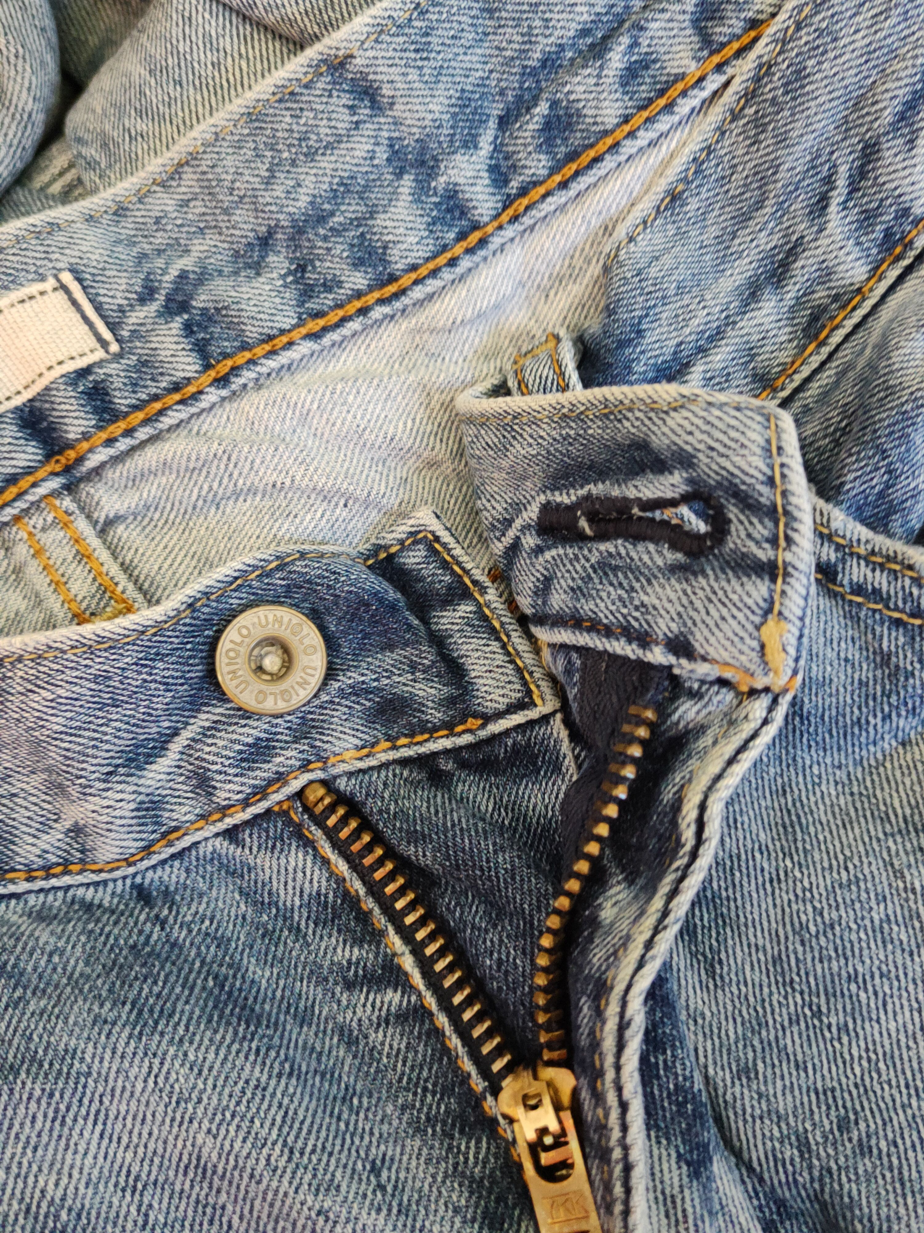 Japanese Brand Uniqlo Blue Faded Distressed Ripped Jeans #S1704 Size US 34 / EU 50 - 14 Thumbnail