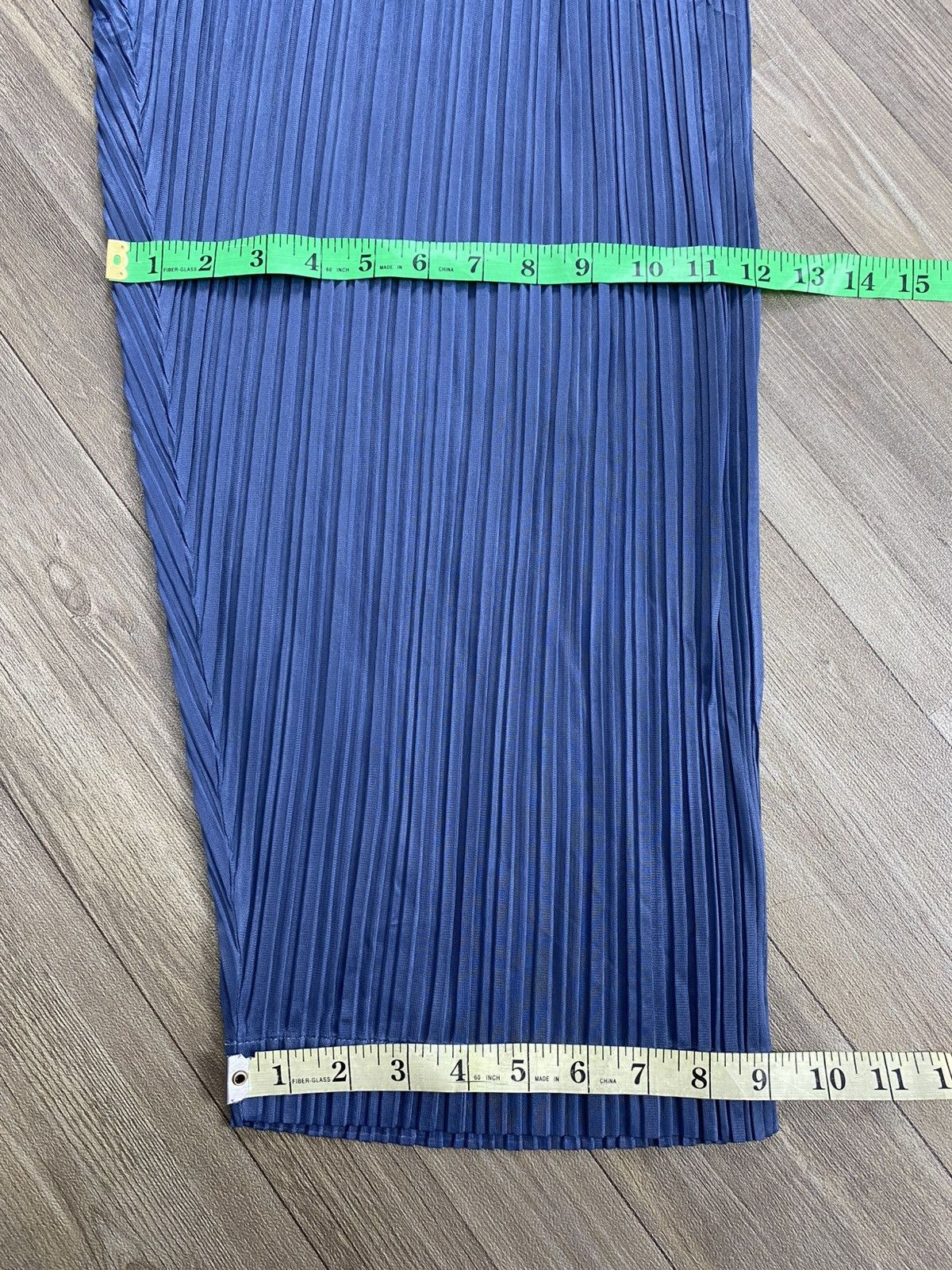 Pleats Please Issey Miyake Vintage Pleats Please Issey Miyake Wide Leg Pants Blue Size US 28 / EU 44 - 18 Thumbnail