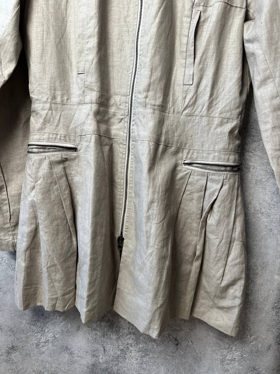 Sarah Pacini SARAH PACINI Linen Full Zip Lagenlook Jacket Blazer Coat Size M / US 6-8 / IT 42-44 - 8 Thumbnail