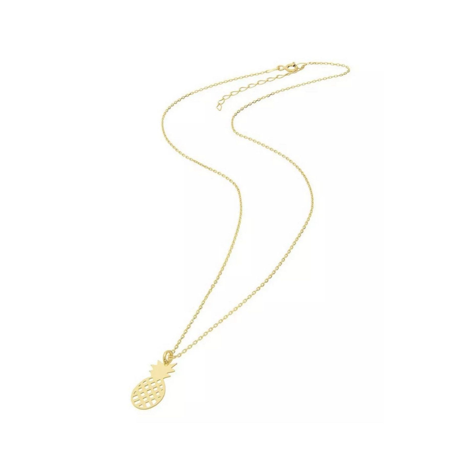 Other New Sterling Silver 14K Gold Vermeil Pineapple Necklace Size ONE SIZE - 3 Thumbnail