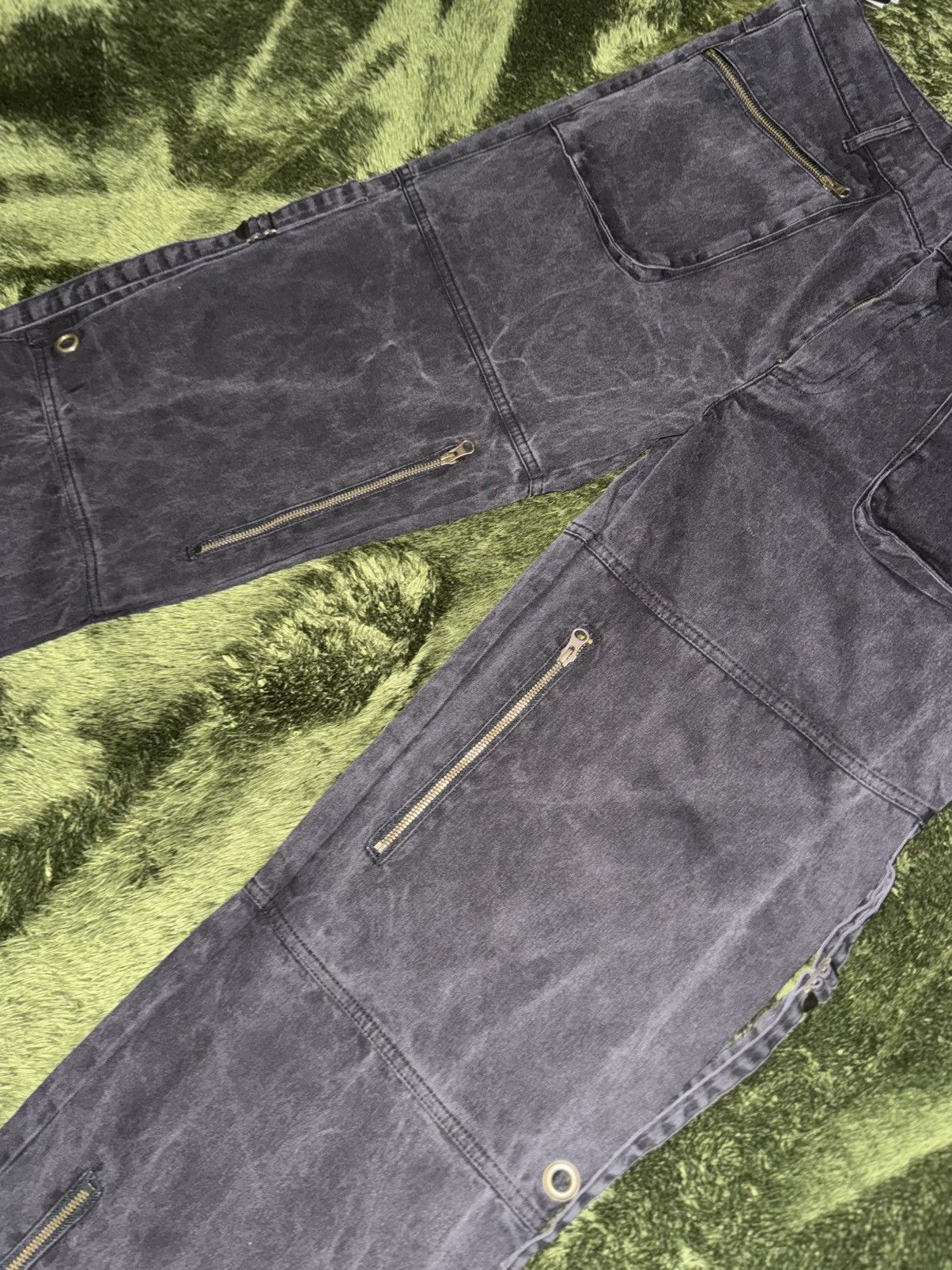 Japanese Brand [2] undermycar (korean brand) washed bondage zip pants black Size US 36 / EU 52 - 5 Thumbnail
