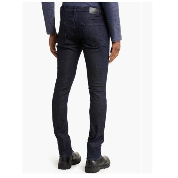 John Varvatos John Varvatos Mens Dark Indigo Wash Mid Rise Skinny Straight Size US 32 / EU 48 - 2 Thumbnail