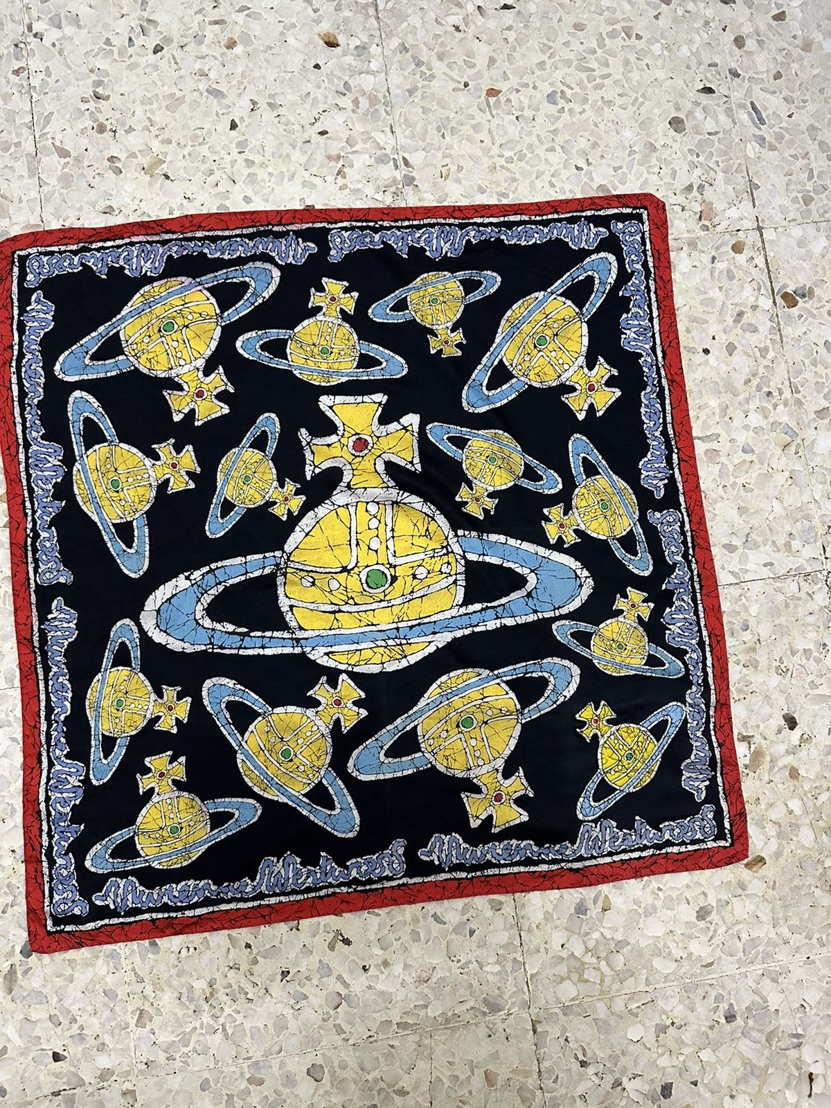 Vivienne Westwood Rare Vivienne Westwood Cotton Scarf Embroidery Logo Design Size ONE SIZE - 2 Thumbnail