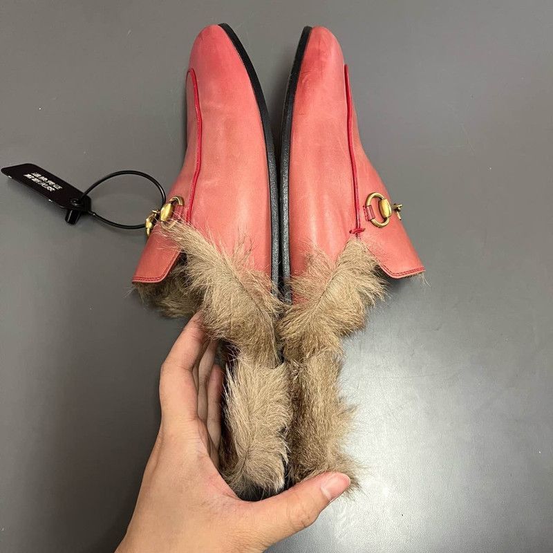 Gucci Gucci Pink Mule Shoes with Fur Detail -2508 Size US 8.5 / EU 41-42 - 7 Thumbnail