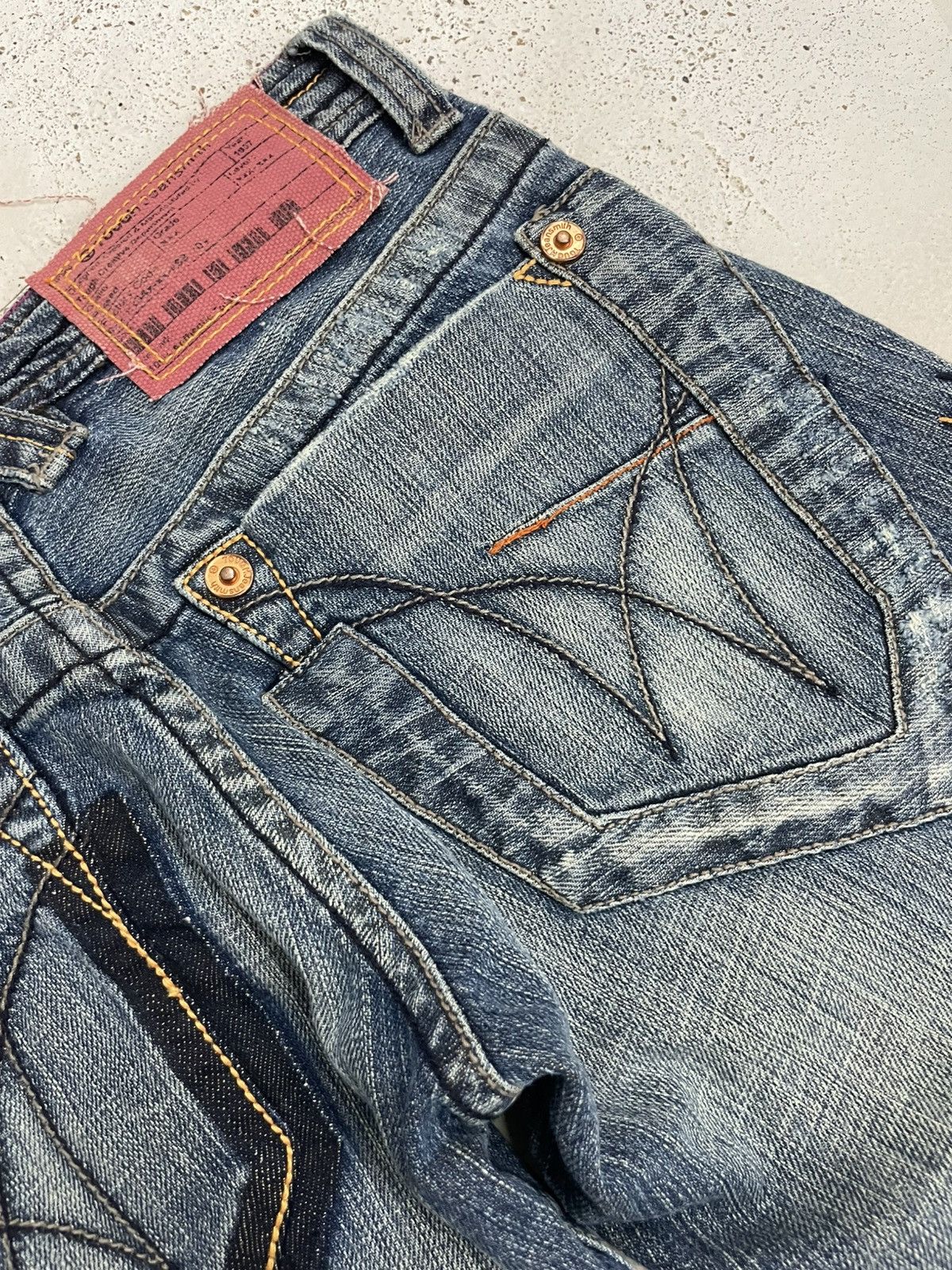 PPFM + Tough Jeansmith Light Mud Heavy Stiching Rare Design Size US 26 / EU 42 - 18 Thumbnail