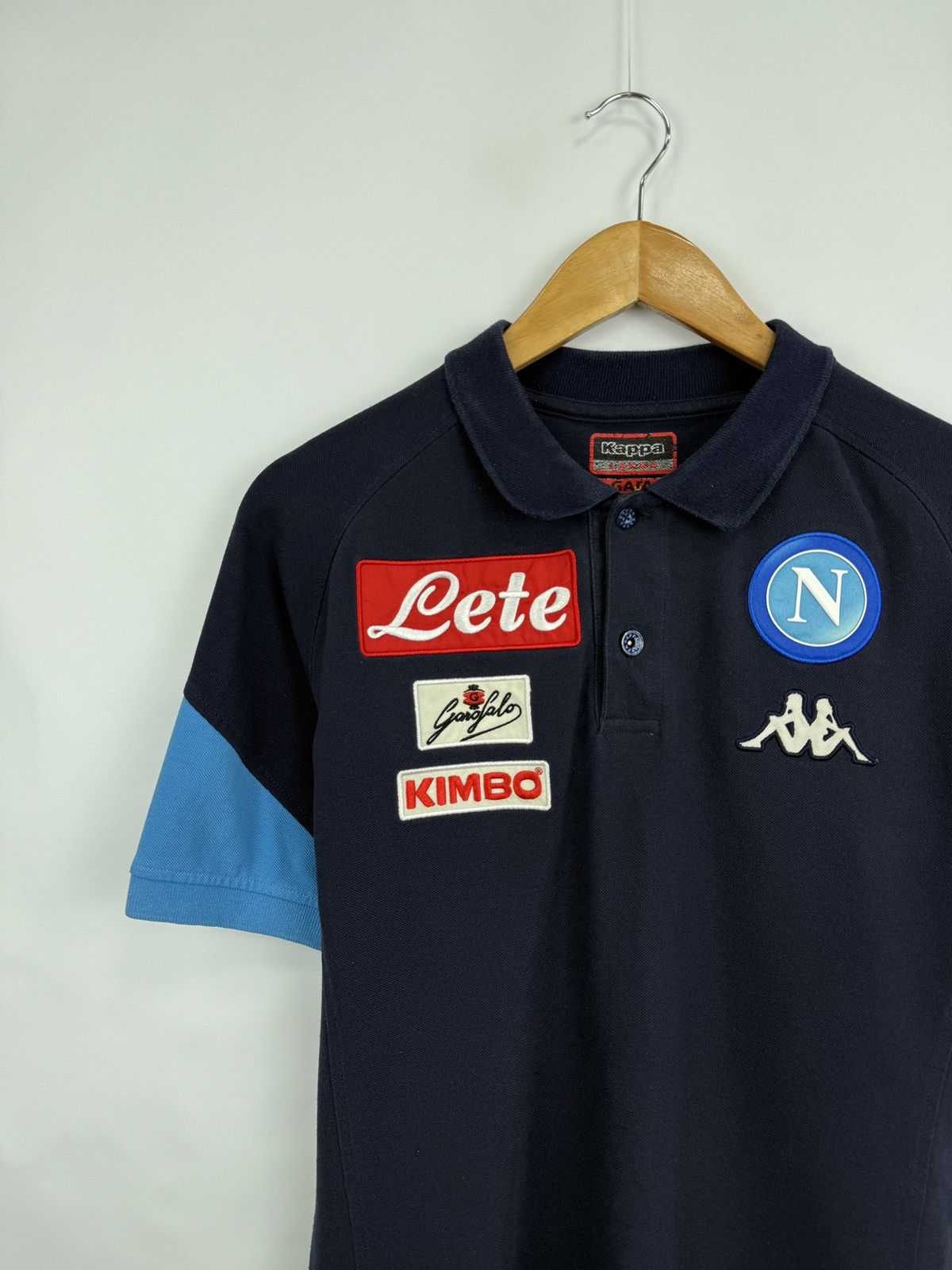 Kappa 🇮🇹 Vintage Y2K Kappa Napoli Italy Soccer Polo T-Shirt Rare Size US L / EU 52-54 / 3 - 3 Thumbnail