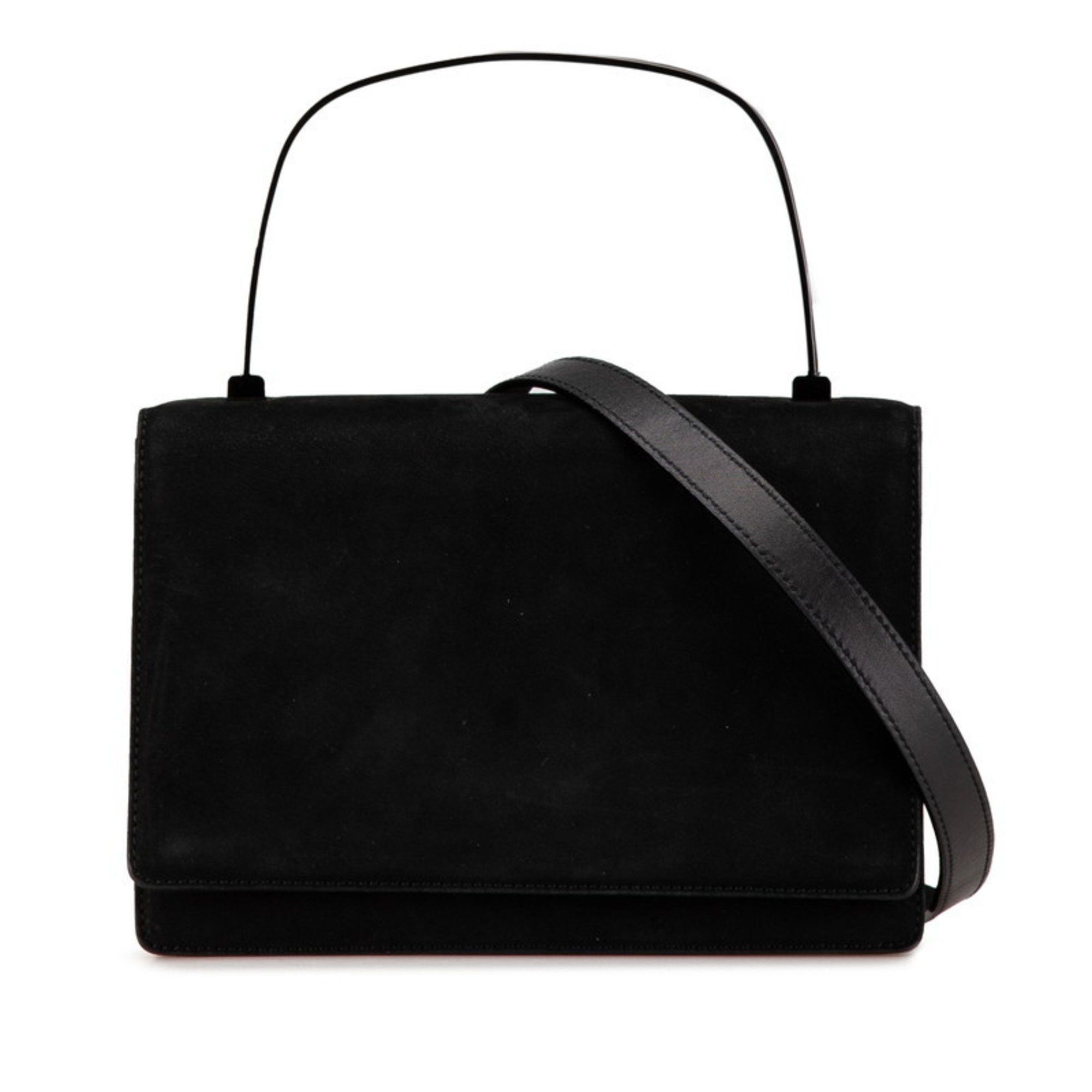 Salvatore Ferragamo Salvatore Ferragamo 2-way handbag/shoulder bag in black nubuck leather for women. Size ONE SIZE - 1 Thumbnail