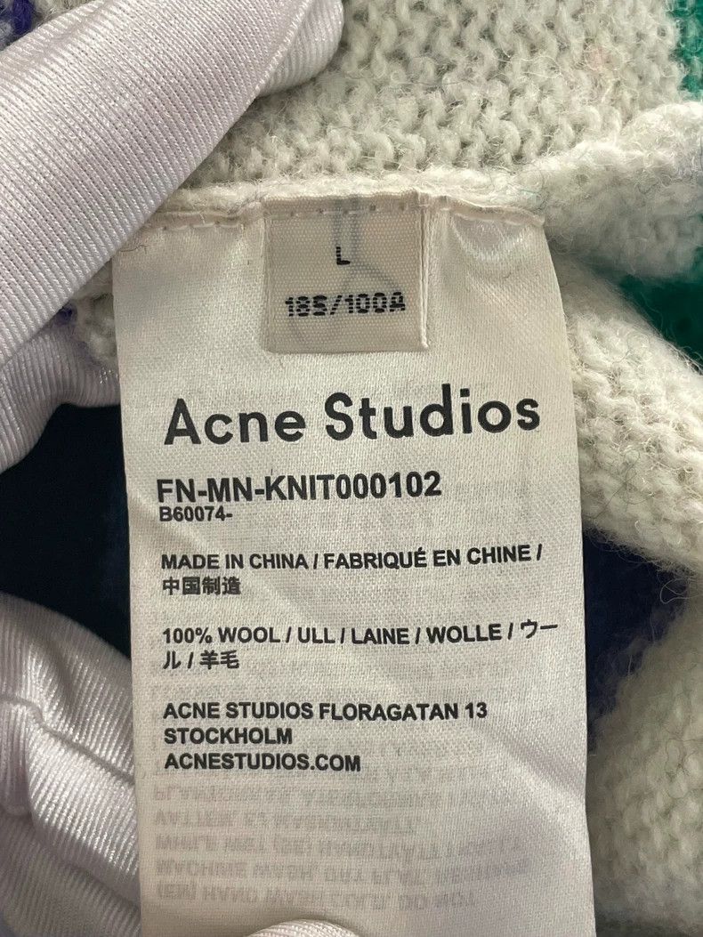 Acne Studios Acne Studios Genuine striped and patterned wool sweater Size US L / EU 52-54 / 3 - 4 Thumbnail