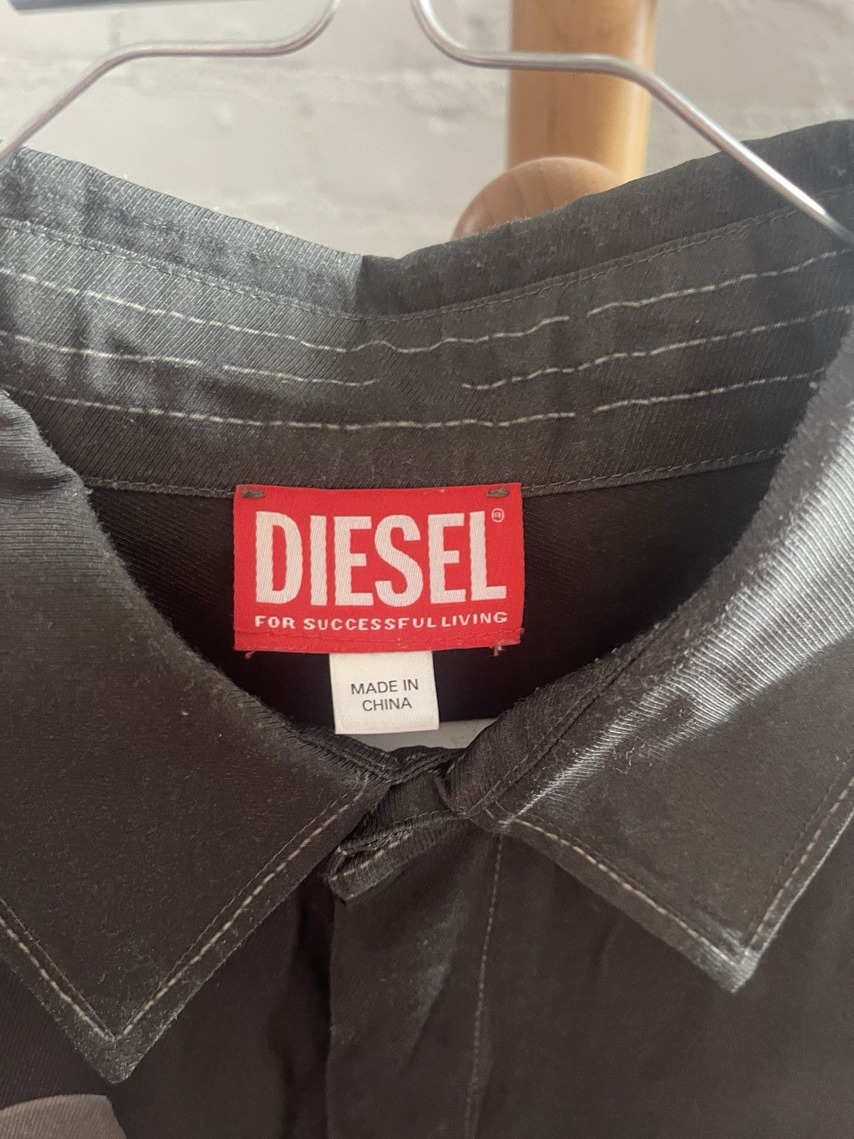 Diesel Diesel Rayon Camo Trompe L’oeil Button Up Shirt Size US M / EU 48-50 / 2 - 2 Thumbnail