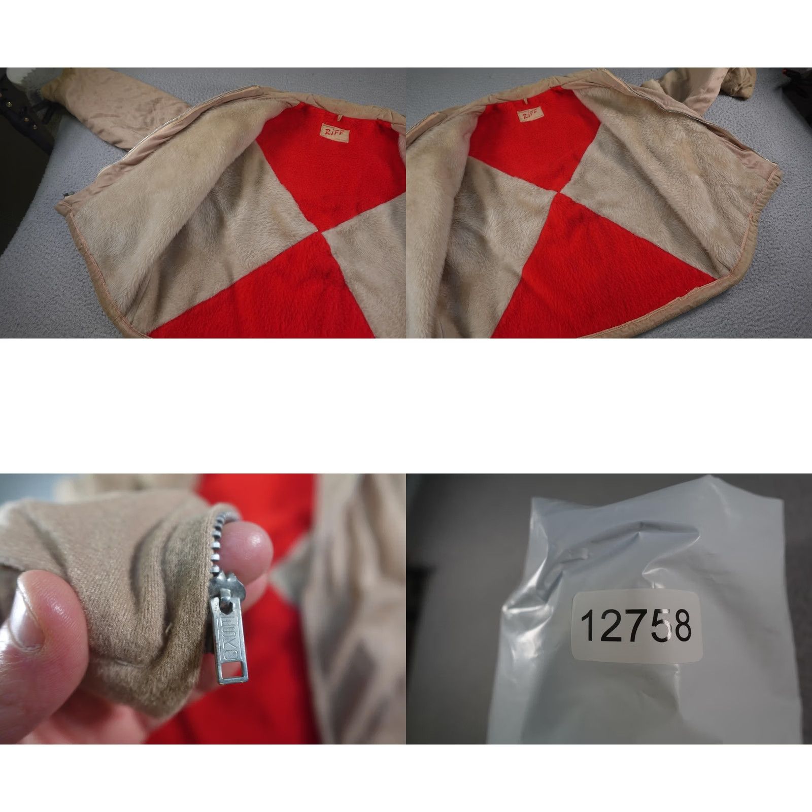 Vintage VINTAGE Riff Bomber Jacket Mens M Beige Faux Fur Lined Insulated 50s 60s Size US M / EU 48-50 / 2 - 10 Thumbnail